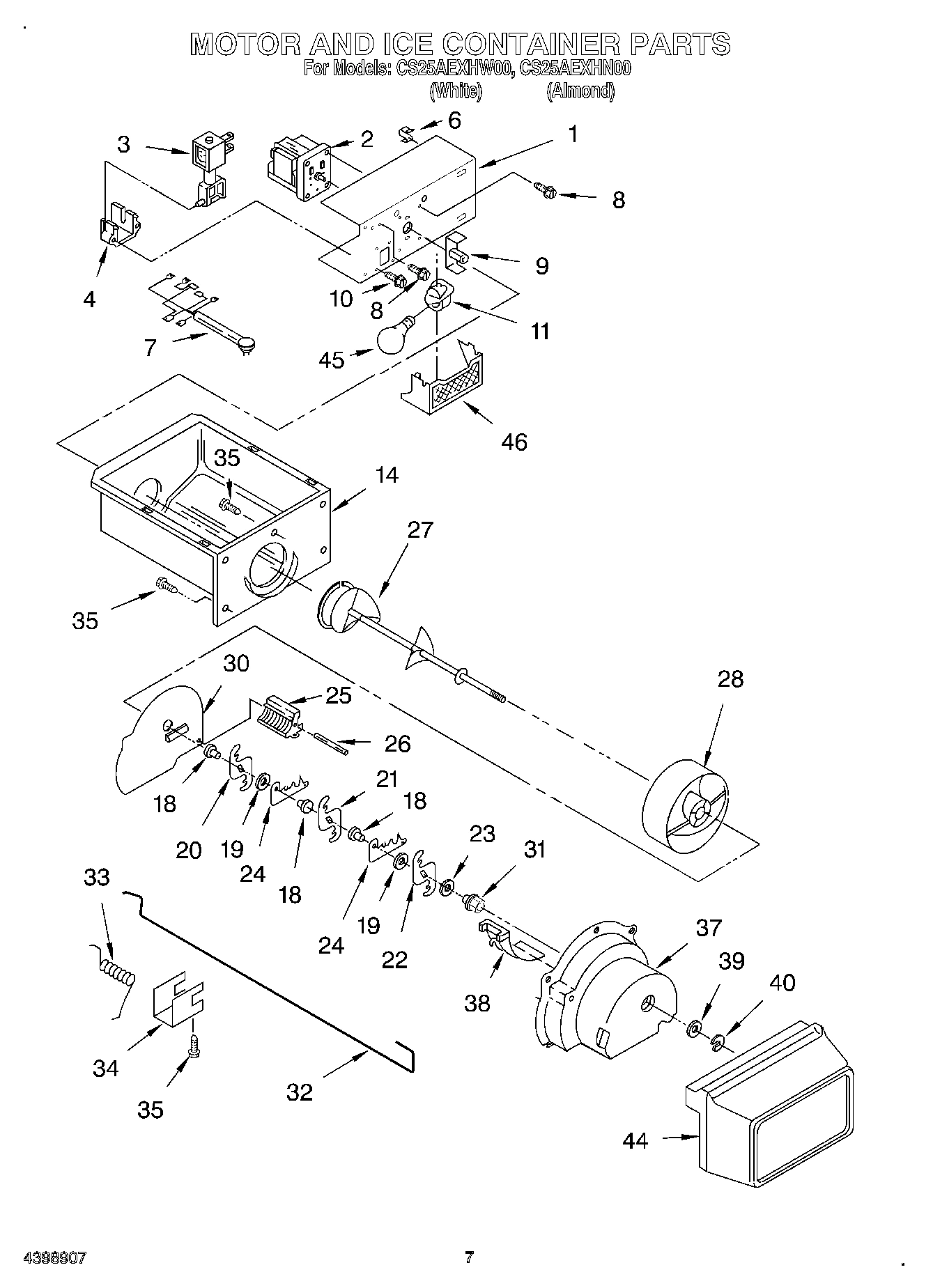 05 - MOTOR AND ICE CONTAINER