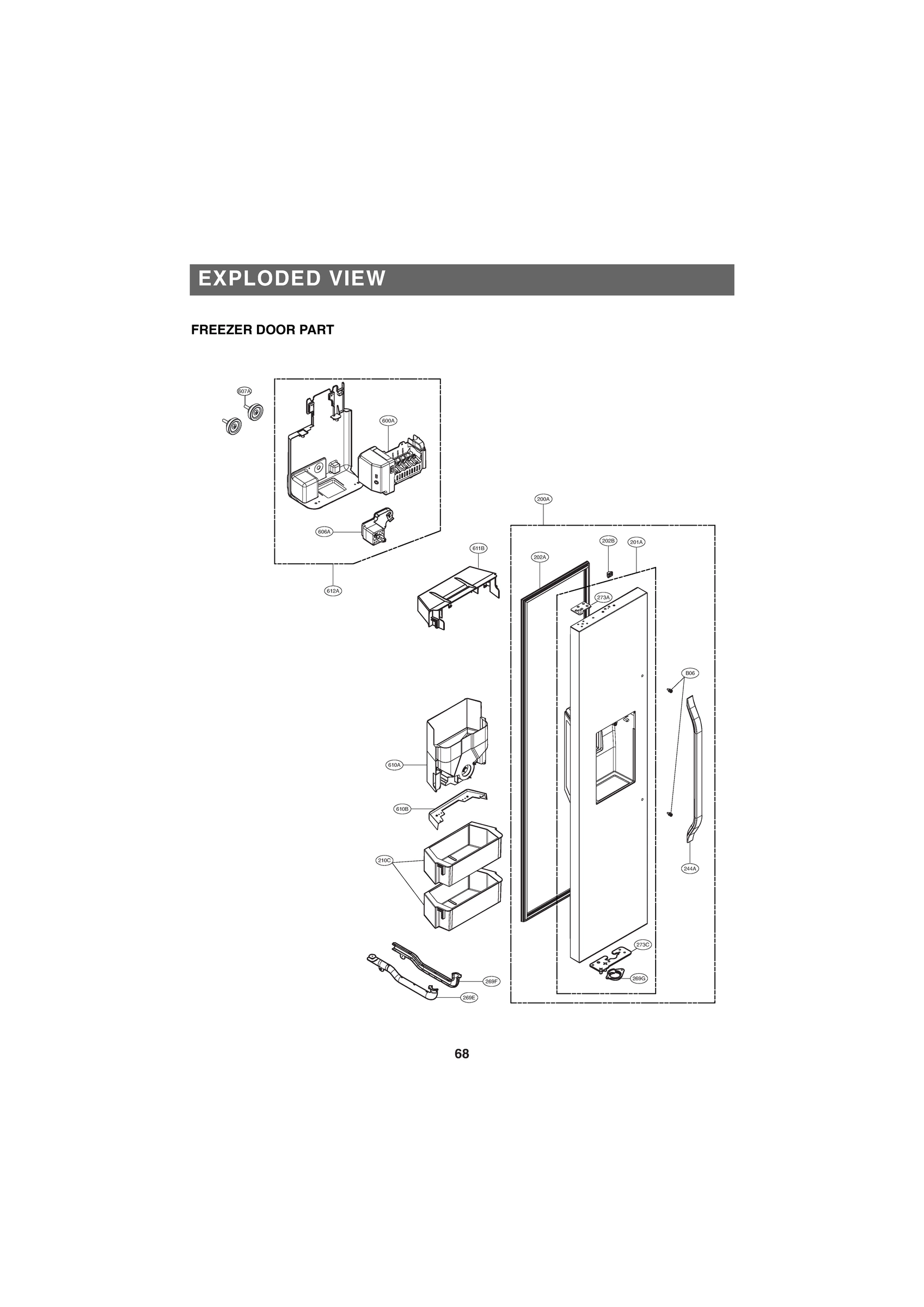 FREEZER DOOR PART