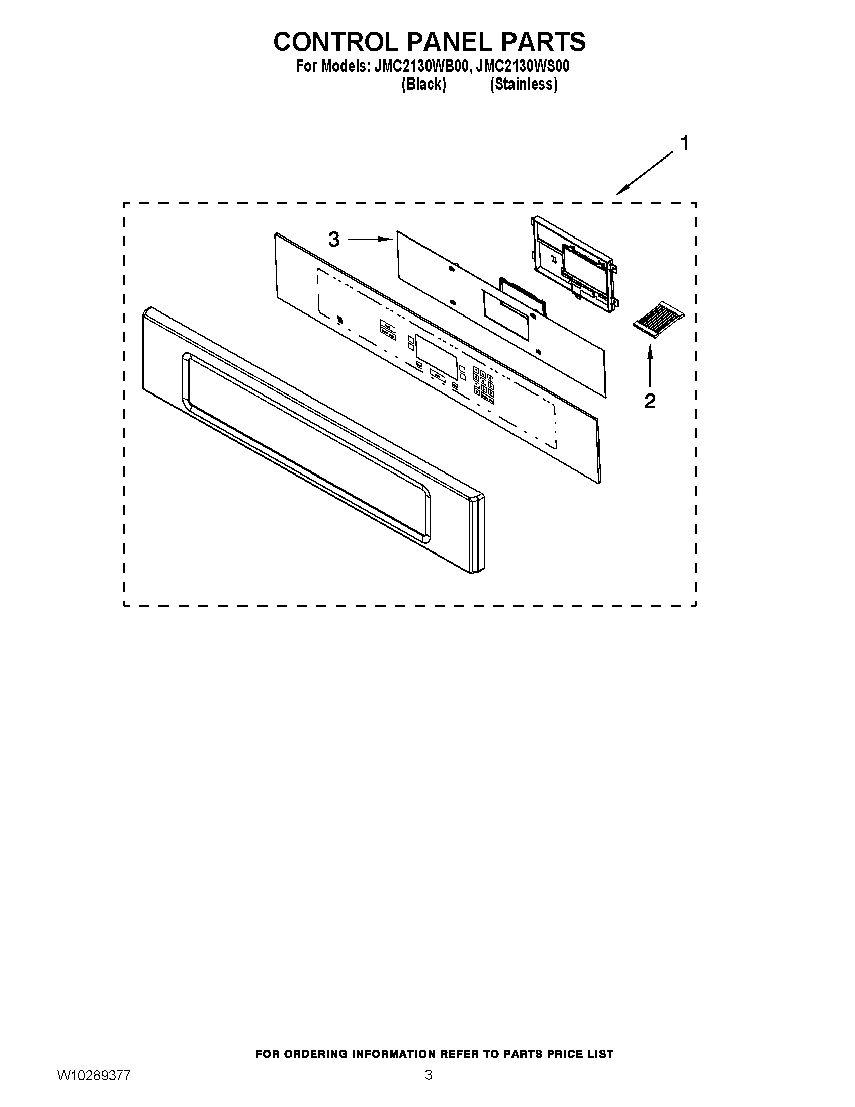 02 - CONTROL PANEL PARTS