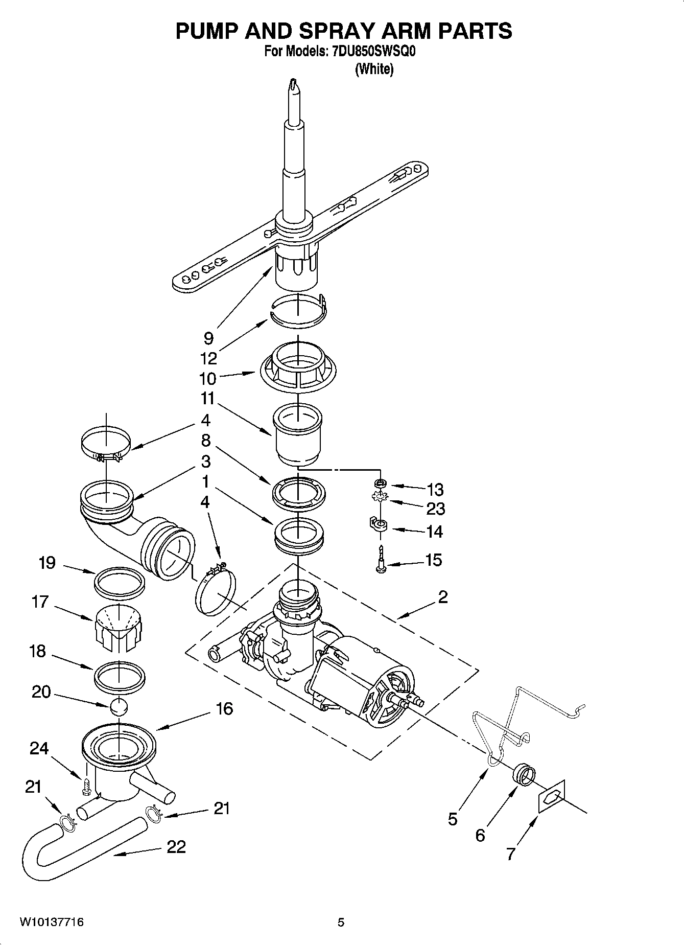 04 - PUMP AND SPRAY ARM PARTS