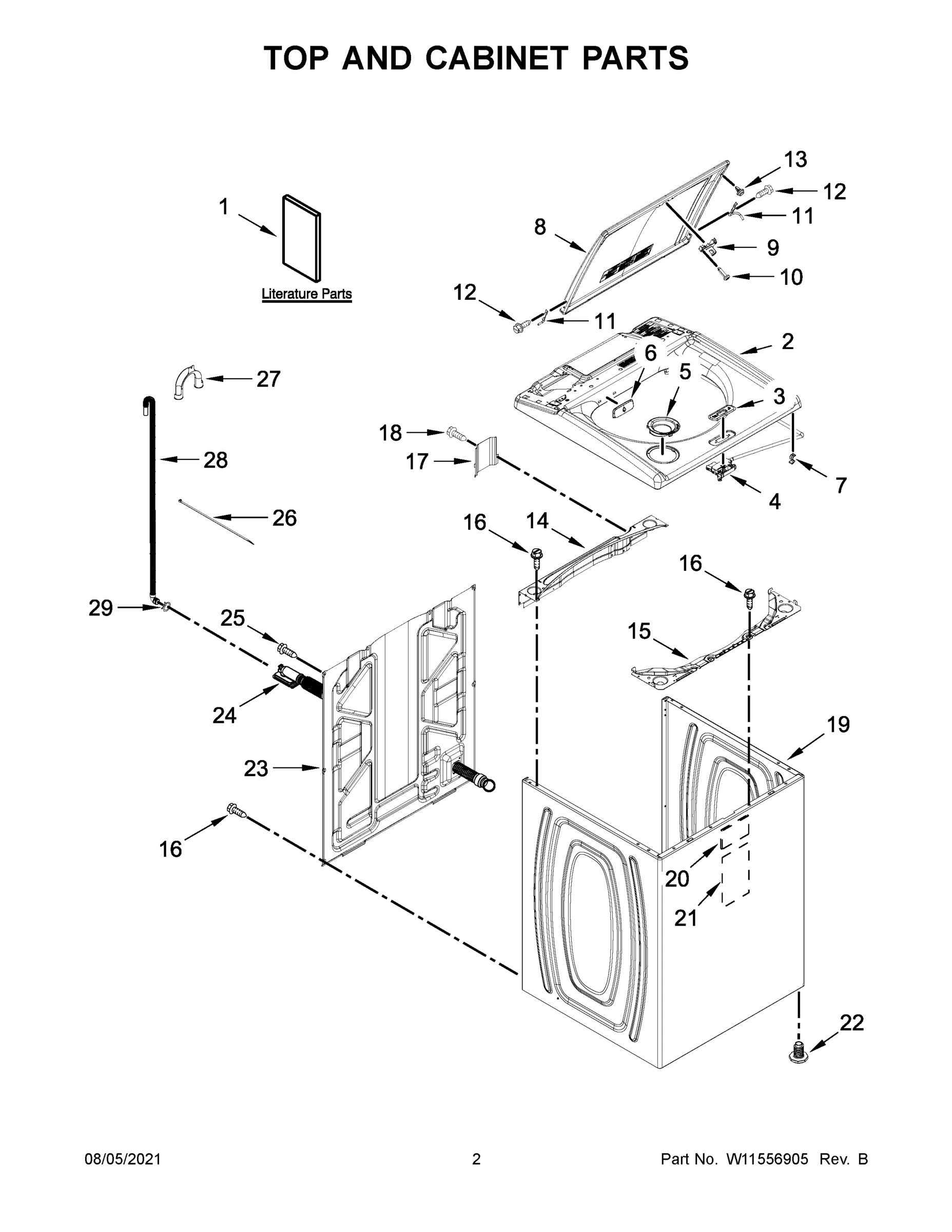 02 - TOP AND CABINET PARTS