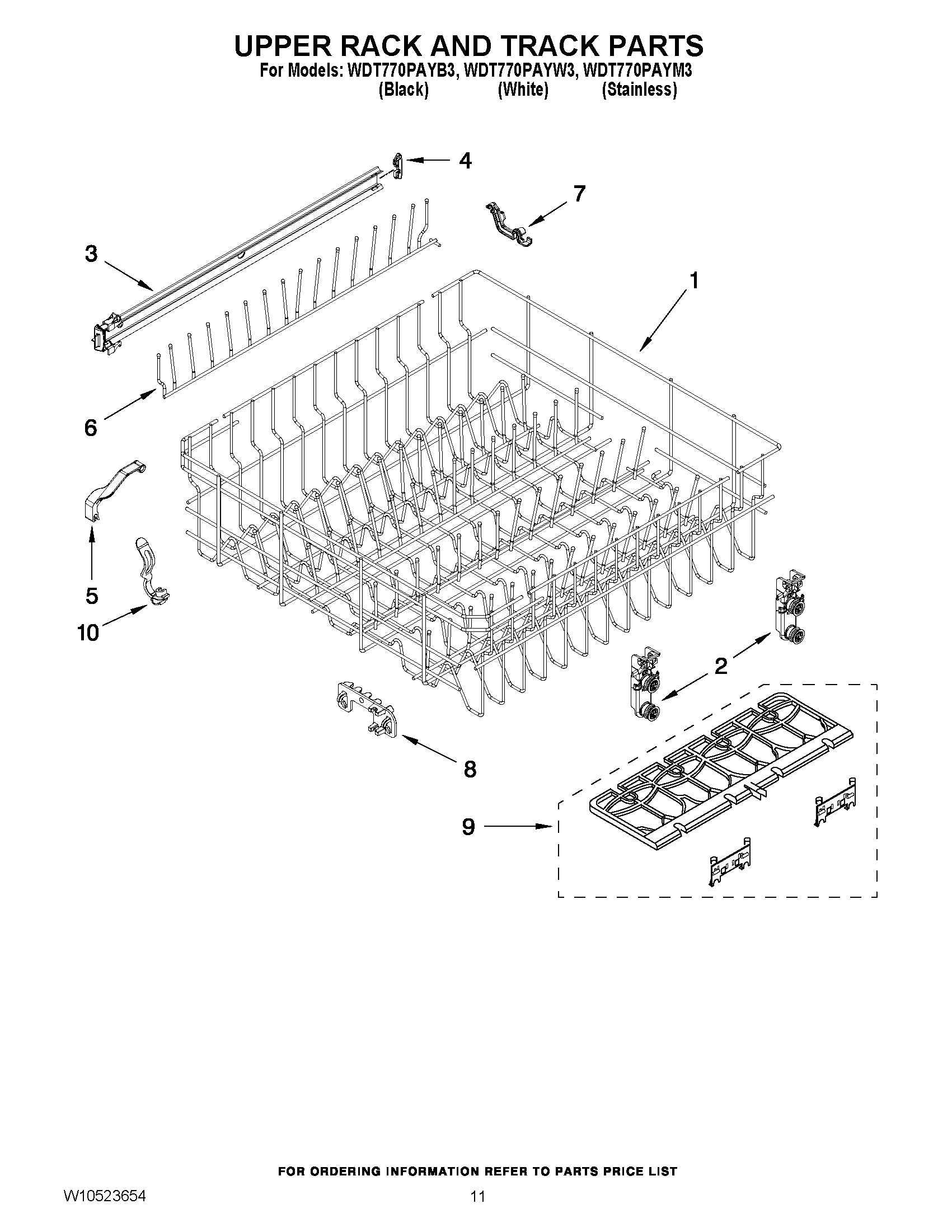 09 - UPPER RACK AND TRACK PARTS