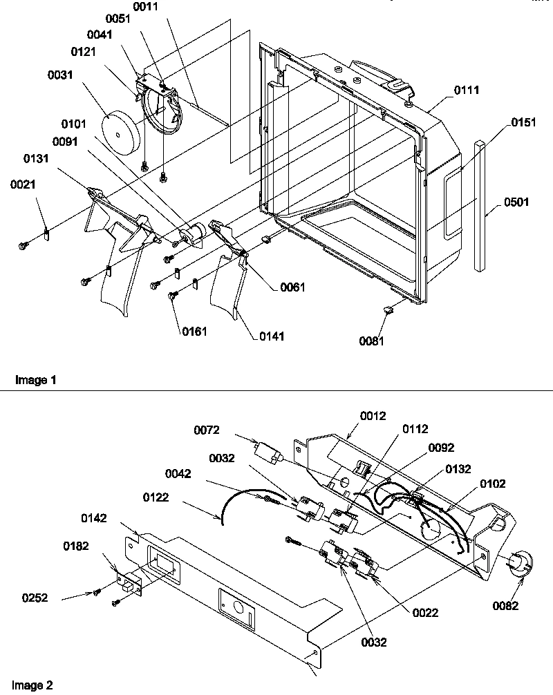 06 - ICE & WATER CAVITY AND ELEC BRACKET ASSY