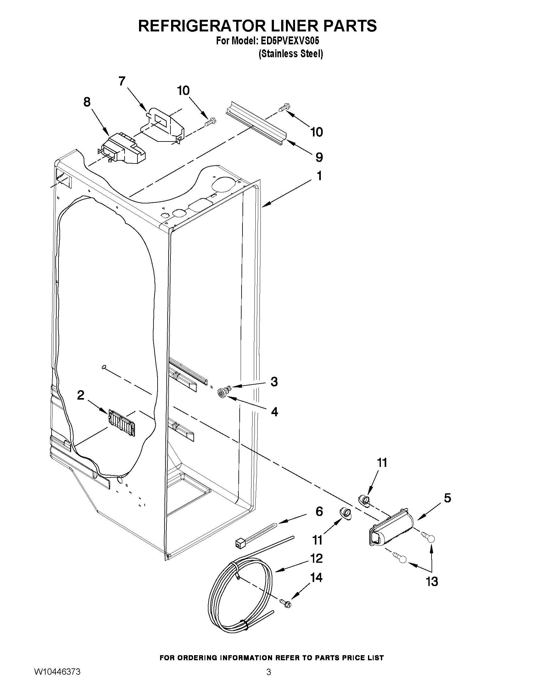 02 - REFRIGERATOR LINER PARTS