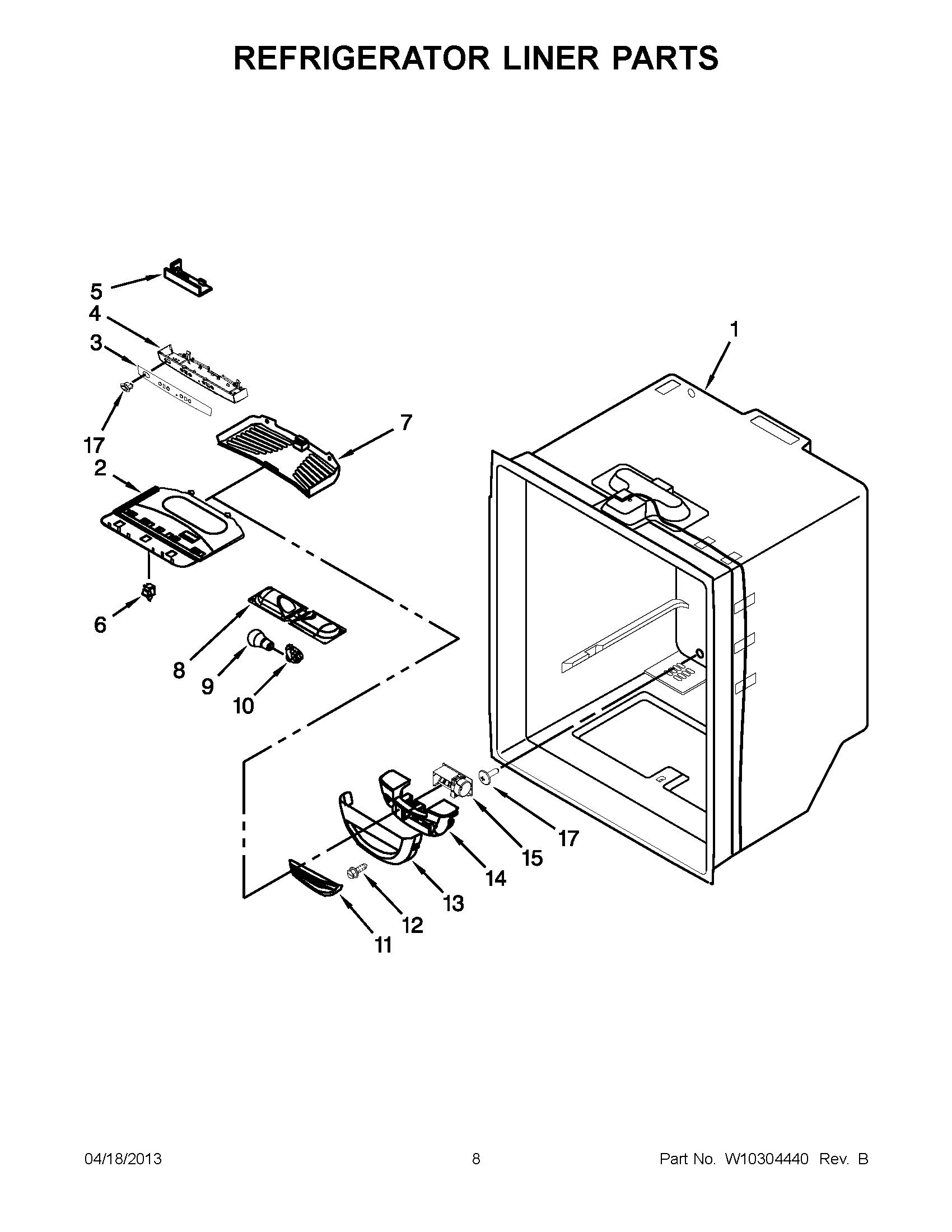 04 - REFRIGERATOR LINER PARTS