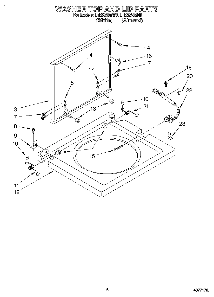 06 - WASHER TOP AND LID