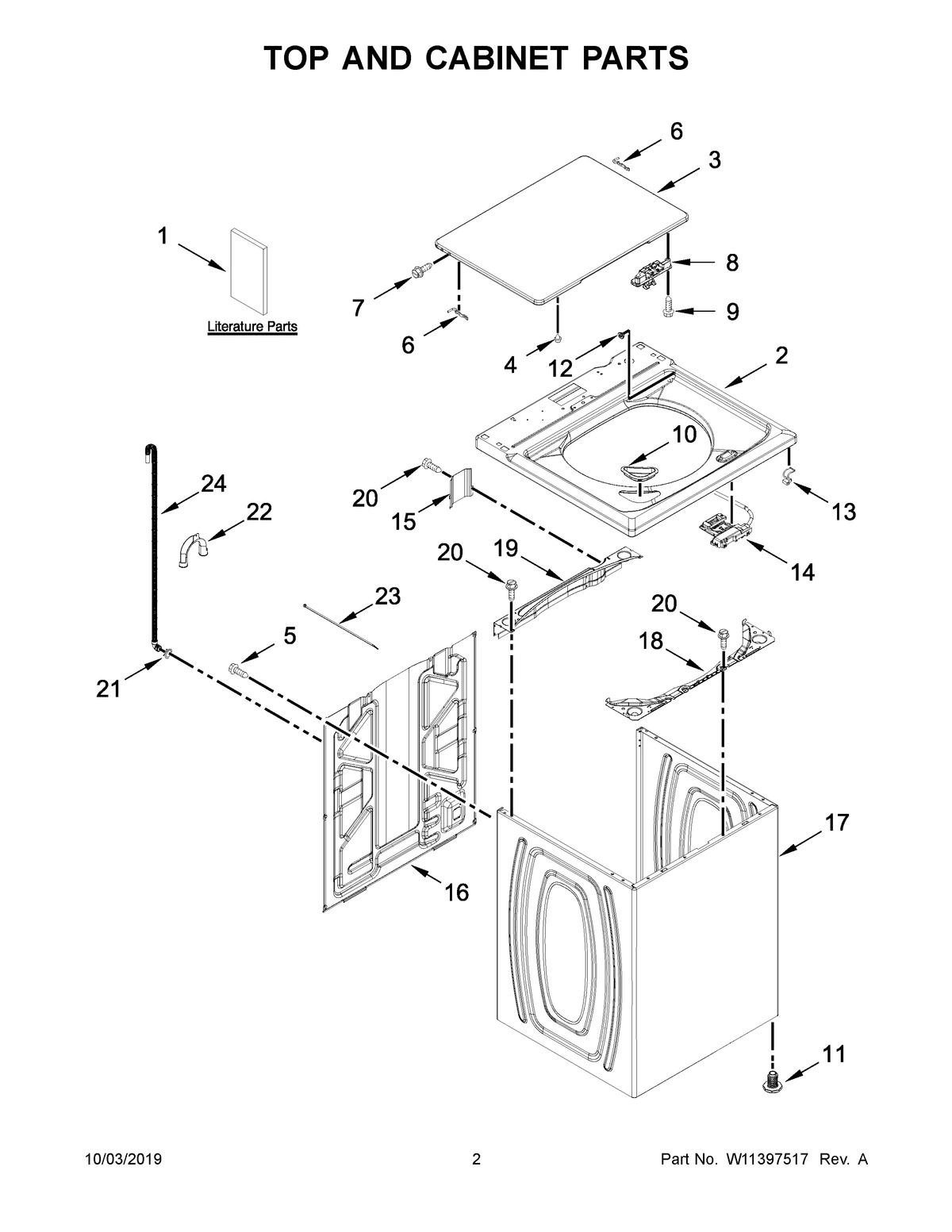 02 - TOP AND CABINET PARTS