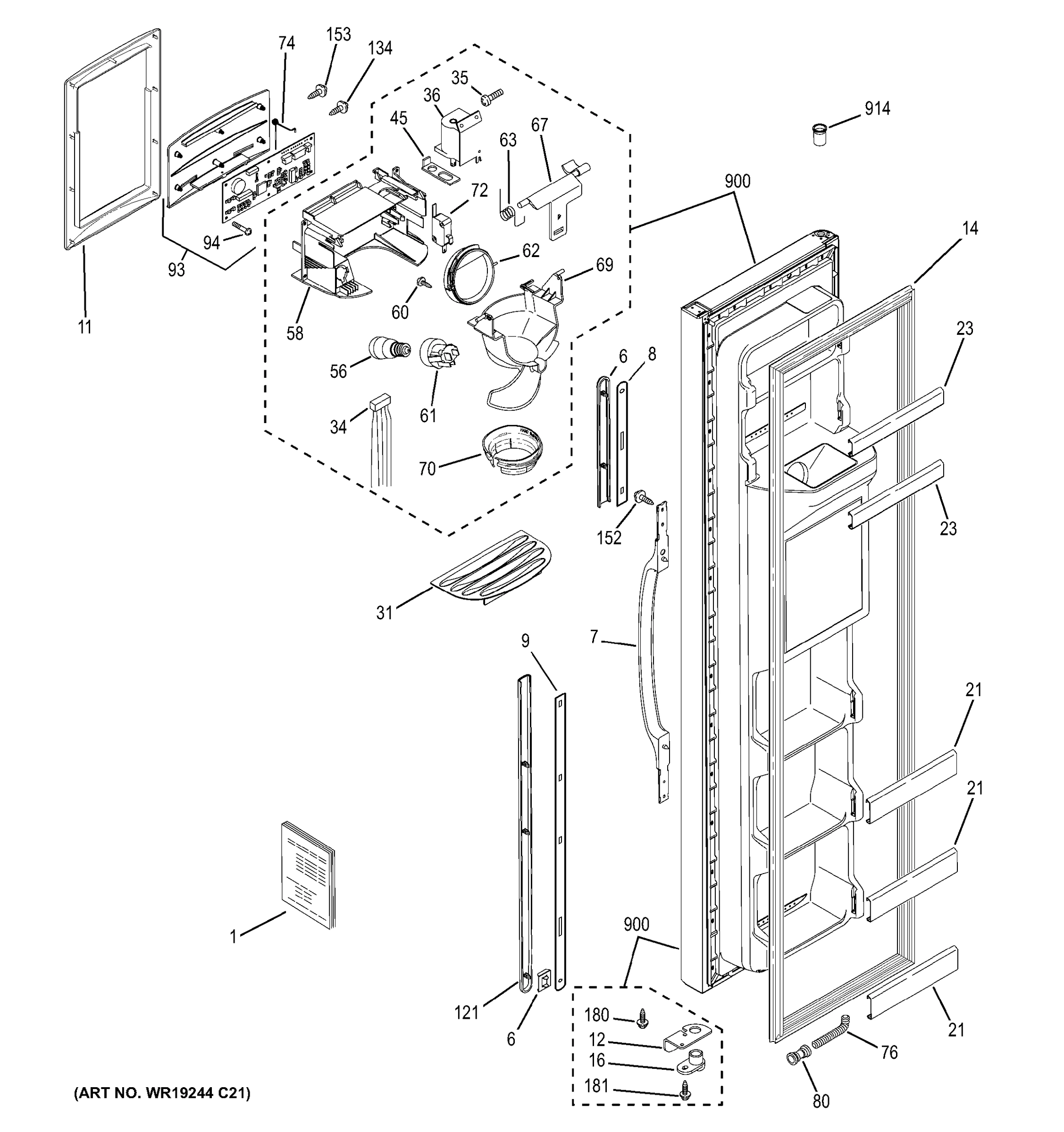 FREEZER DOOR