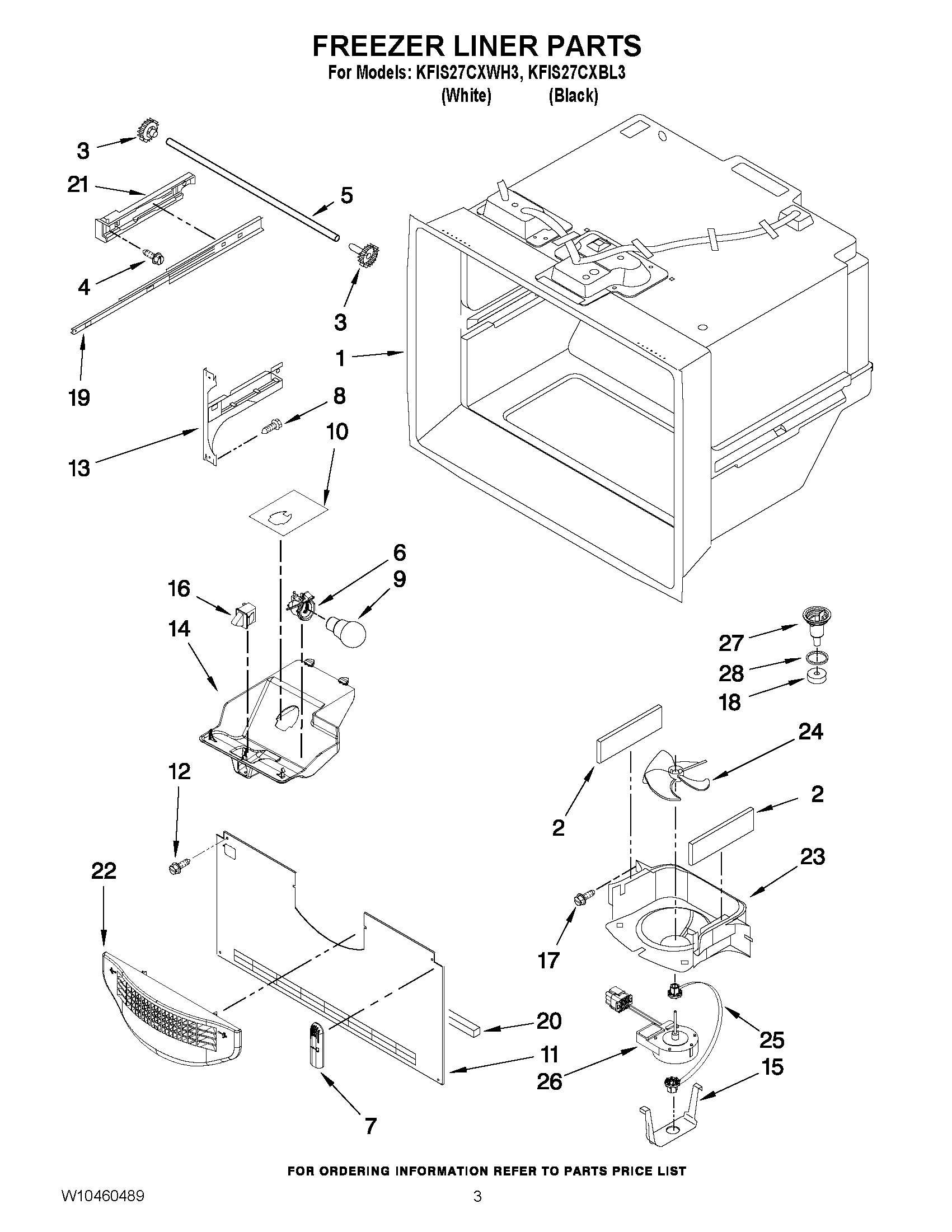 02 - FREEZER LINER PARTS