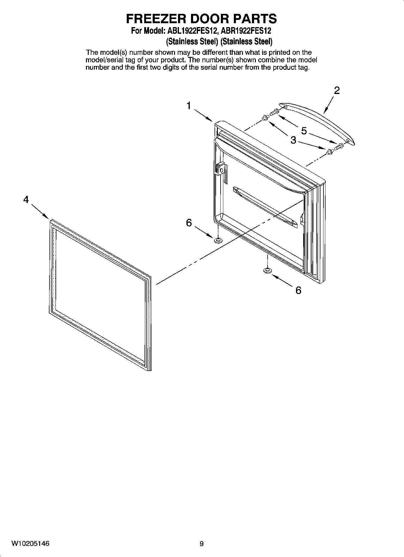 05 - FREEZER DOOR PARTS