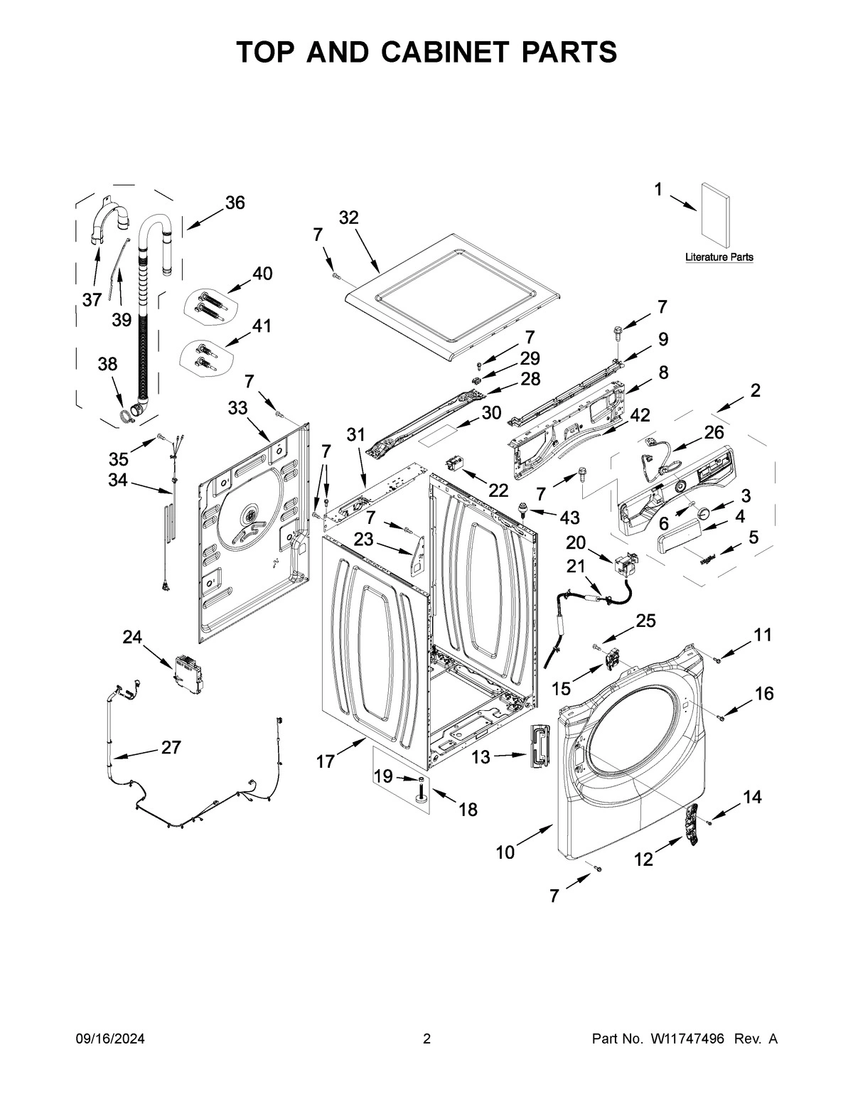 02 - TOP AND CABINET PARTS