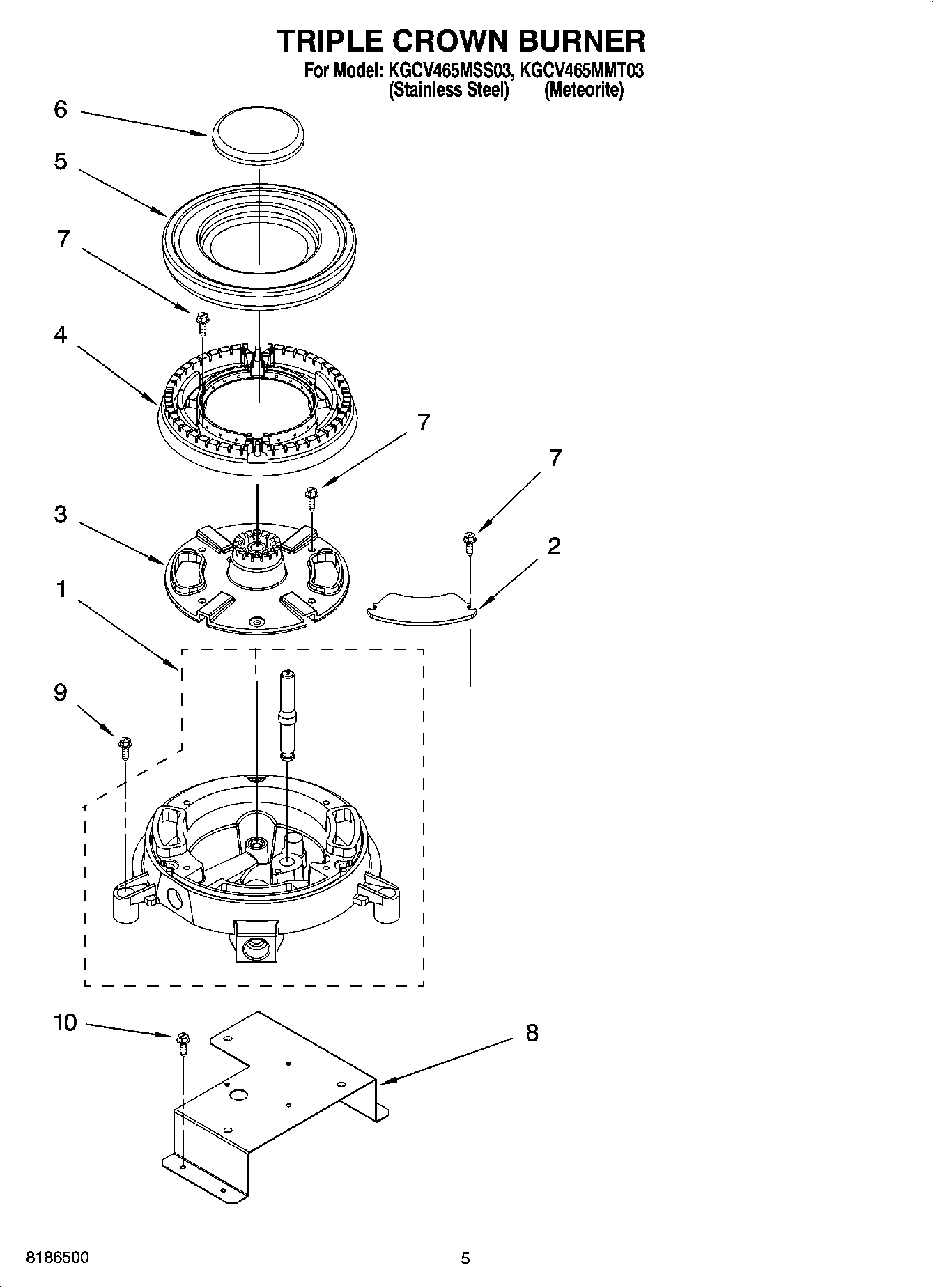 03 - TRIPLE CROWN BURNER, OPTIONAL PARTS
