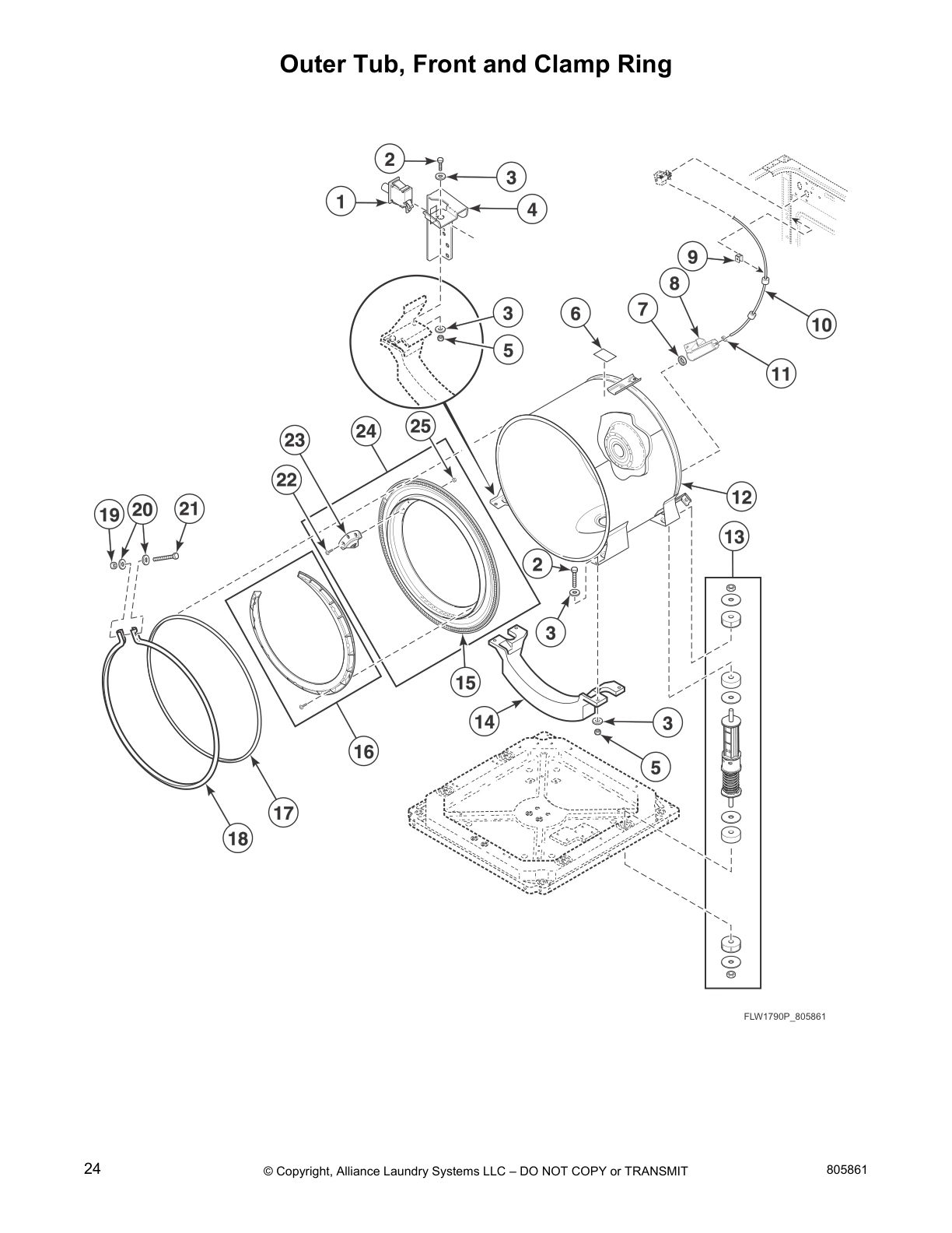Outer Tub, Front and Clamp Ring
