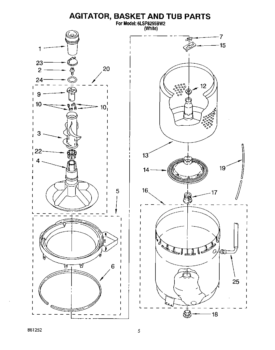 04 - AGITATOR, BASKET AND TUB