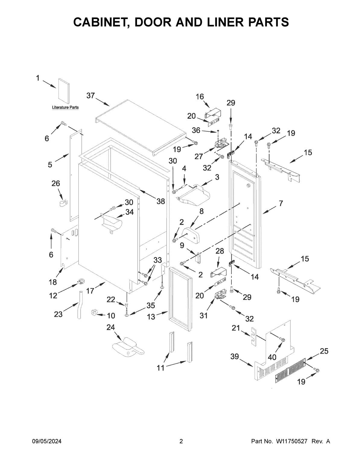 02 - CABINET, DOOR AND LINER PARTS