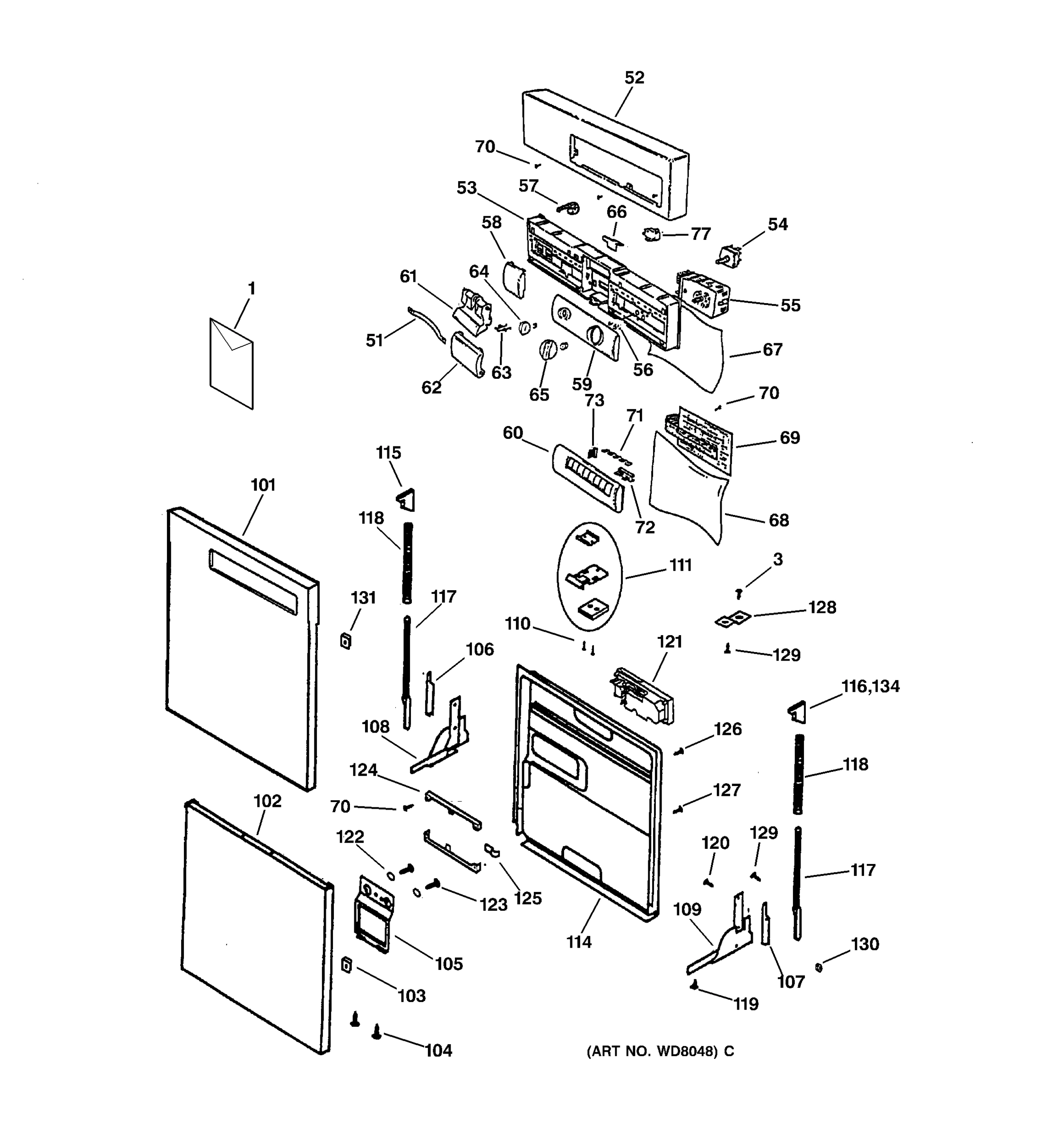 ESCUTCHEON & DOOR ASSEMBLY
