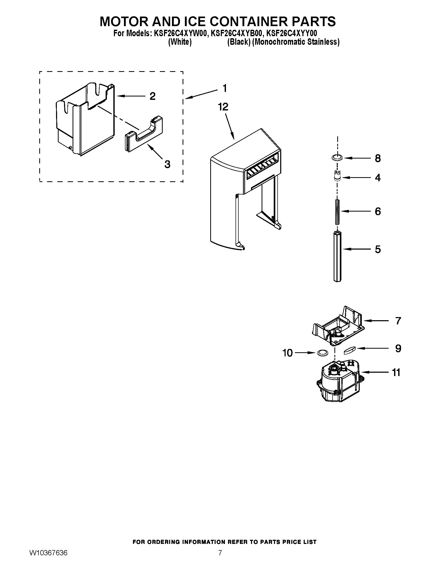 05 - MOTOR AND ICE CONTAINER PARTS