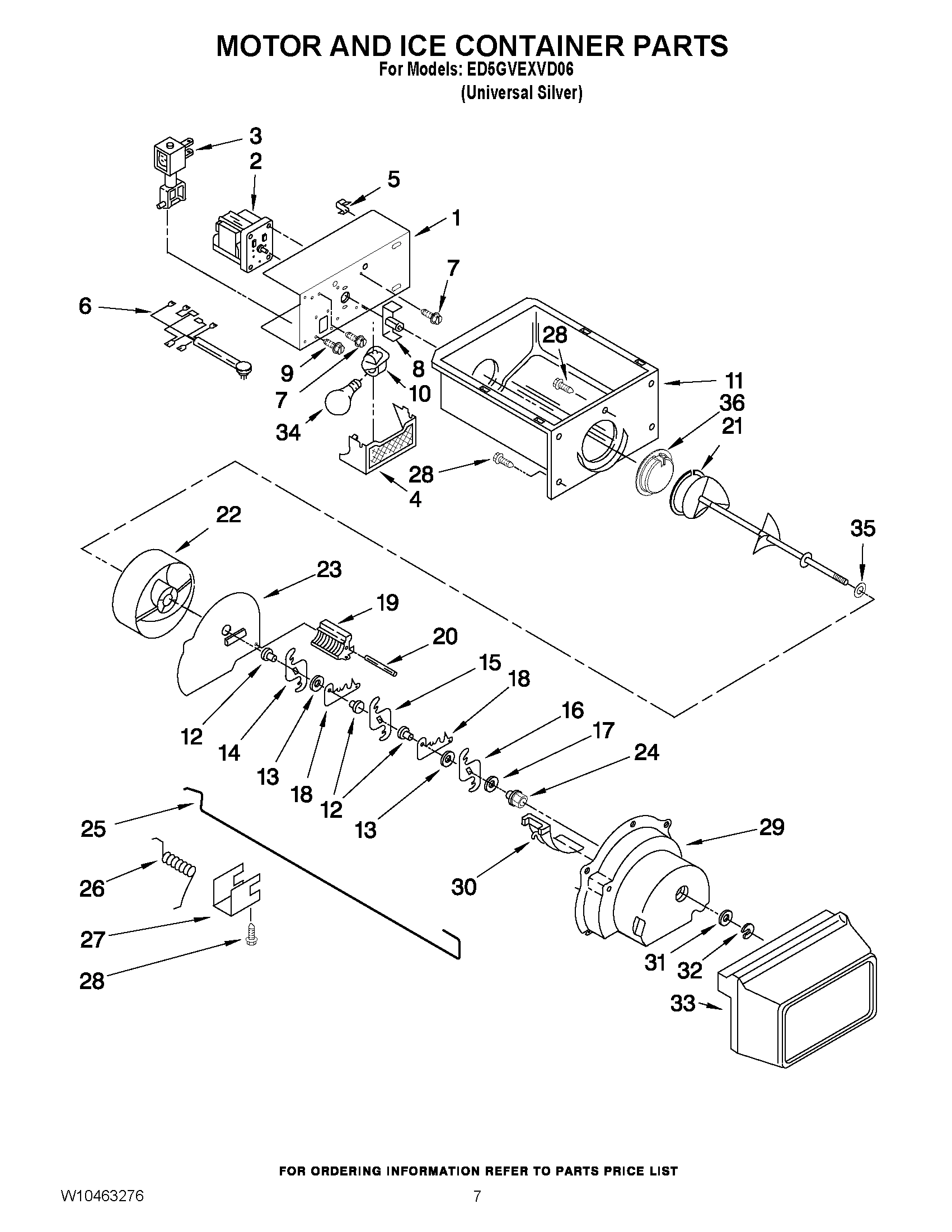 05 - MOTOR AND ICE CONTAINER PARTS