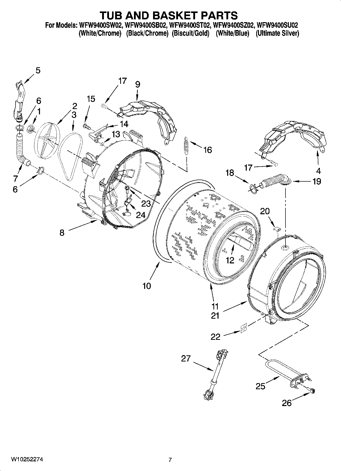 05 - TUB AND BASKET PARTS