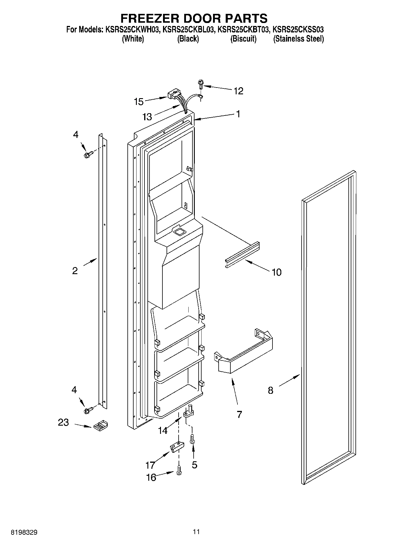 07 - FREEZER DOOR PARTS
