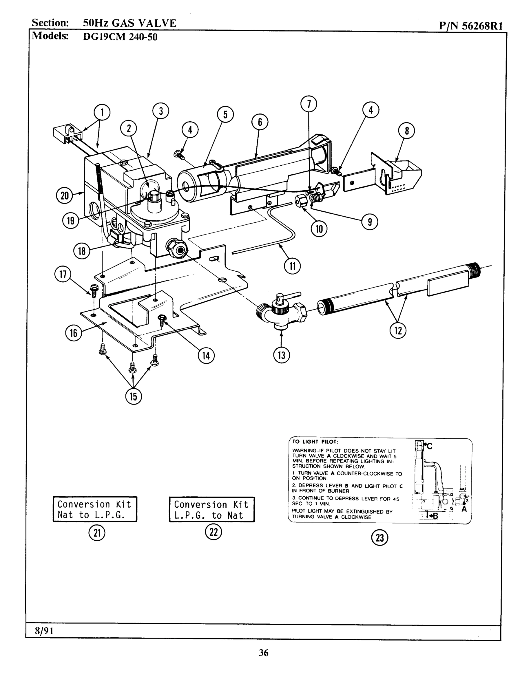 11 - 50HZ GAS VALVE