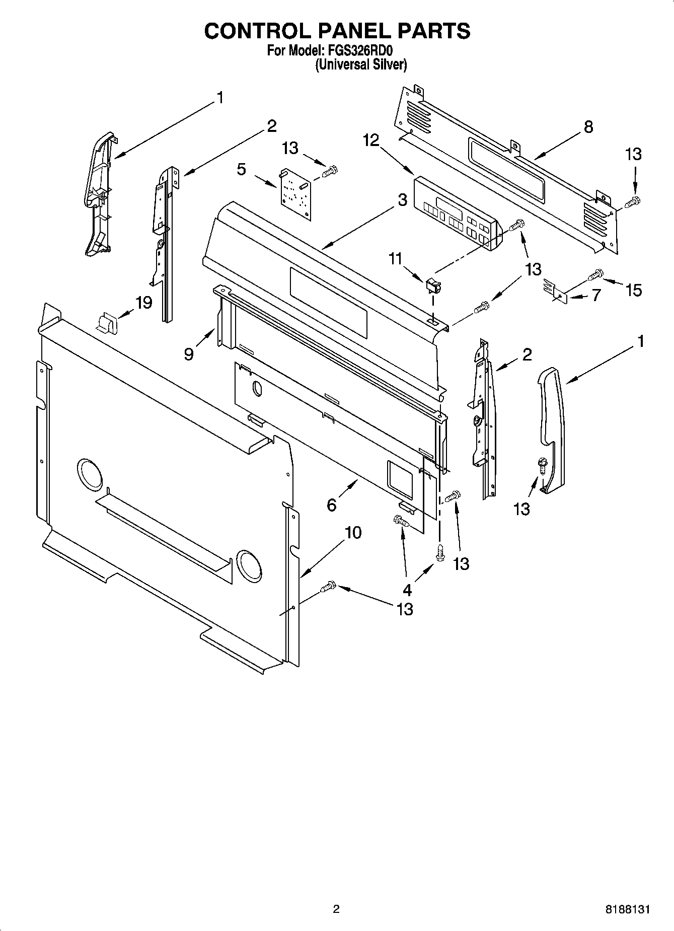 02 - CONTROL PANEL PARTS