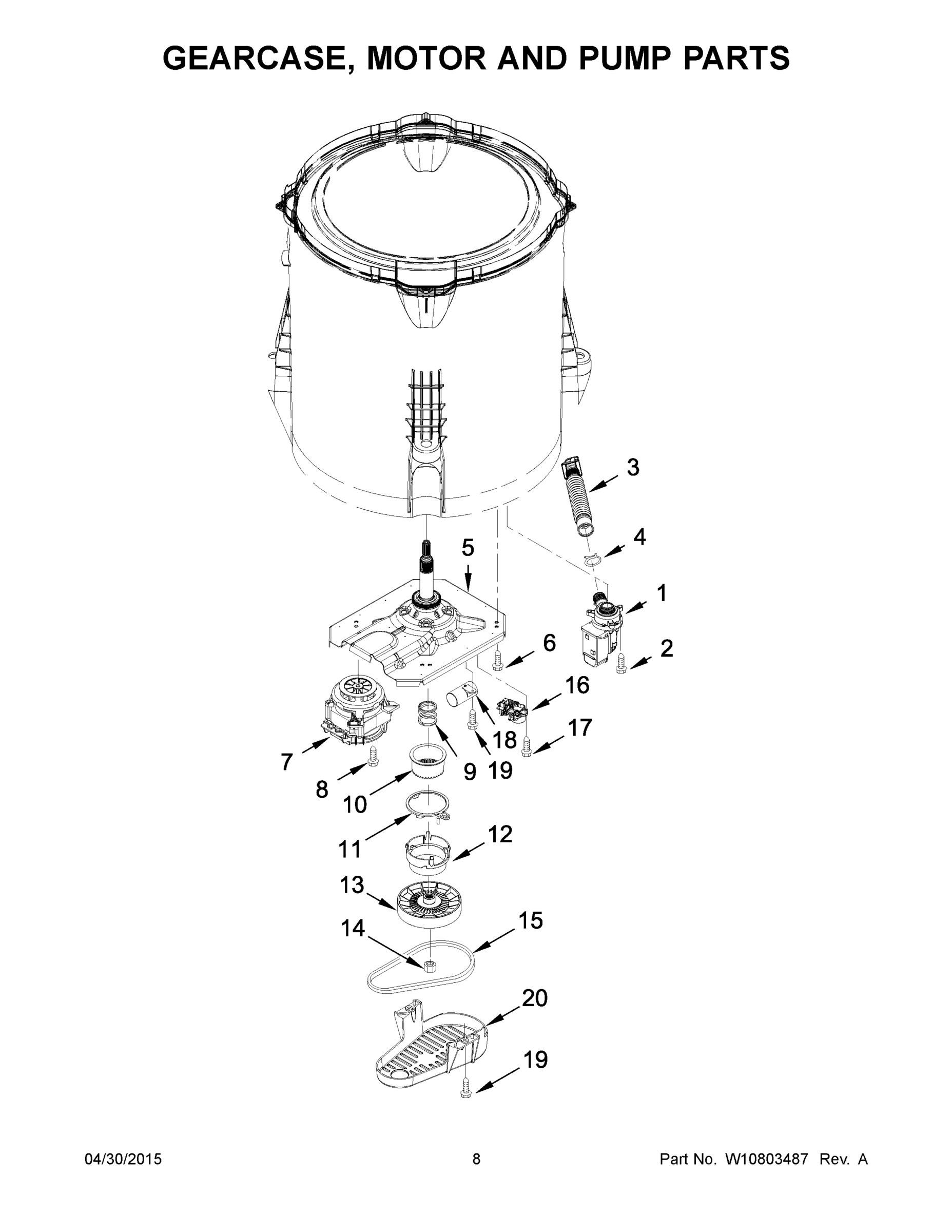 05 - GEARCASE, MOTOR AND PUMP PARTS