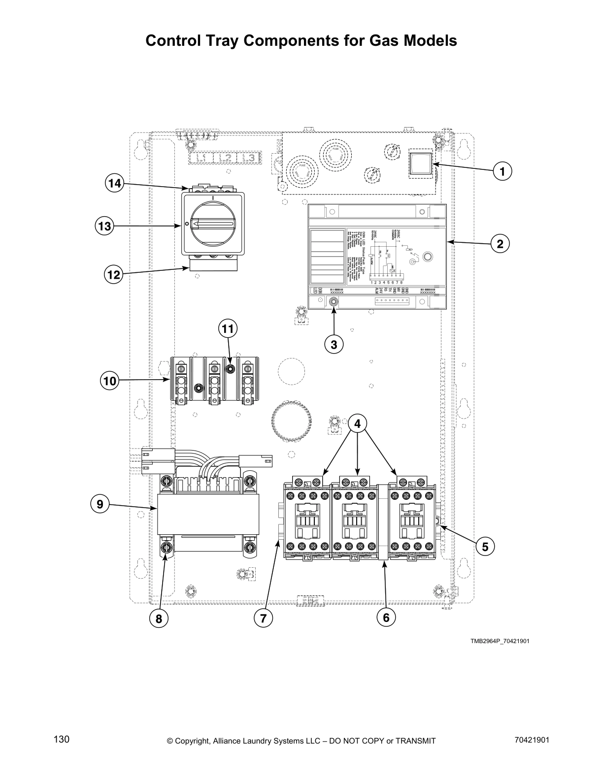 Control Tray Components for Gas Models