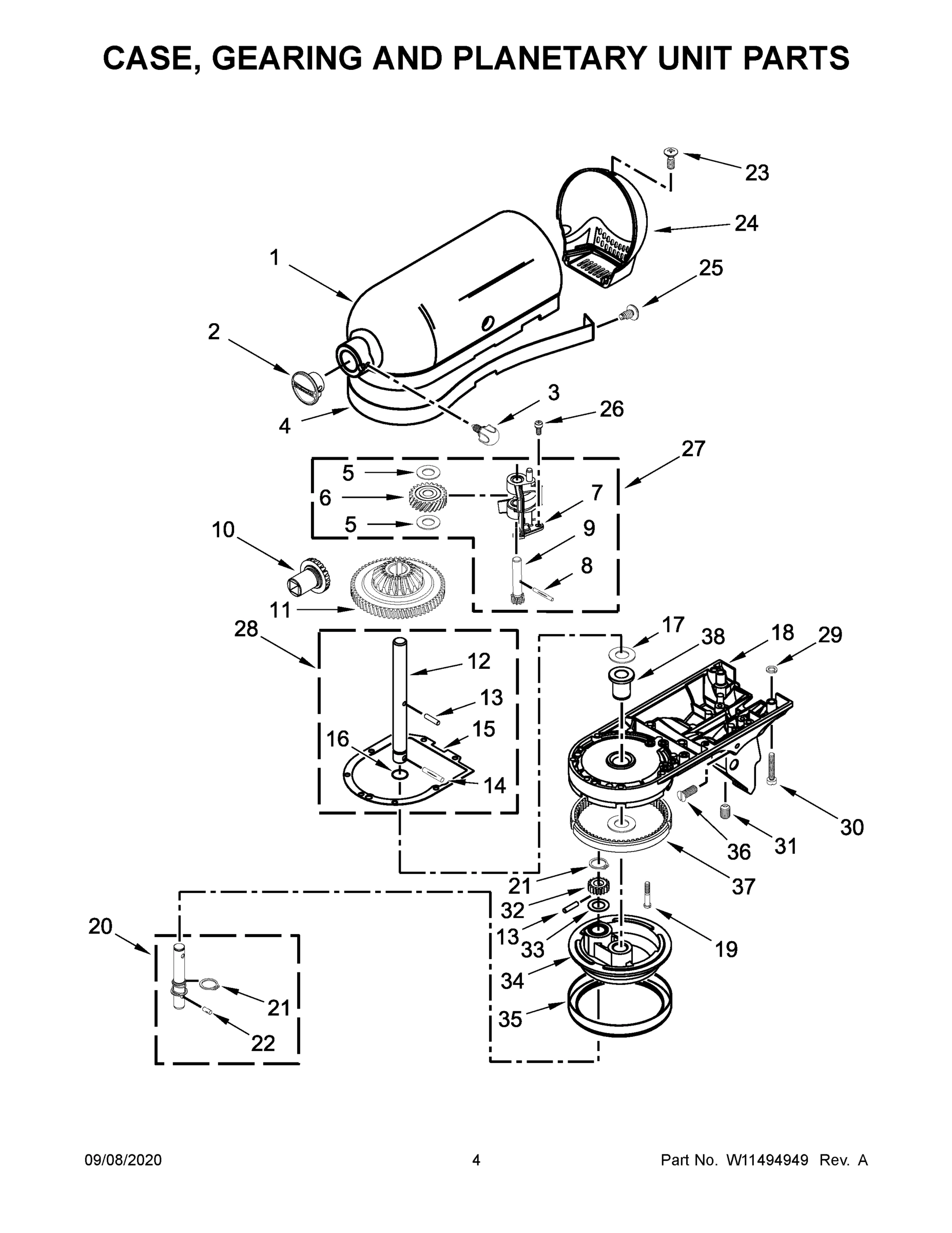 03 - CASE, GEARING AND PLANETARY UNIT PARTS