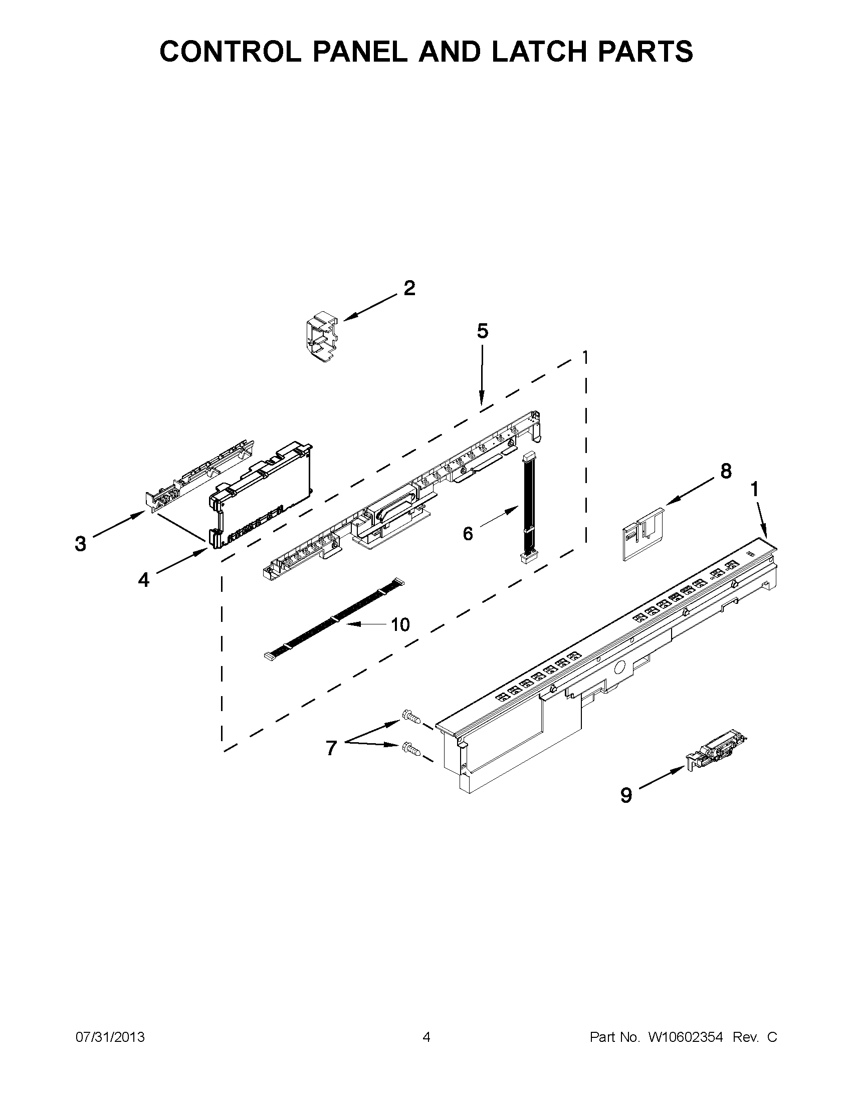 02 - CONTROL PANEL AND LATCH PARTS