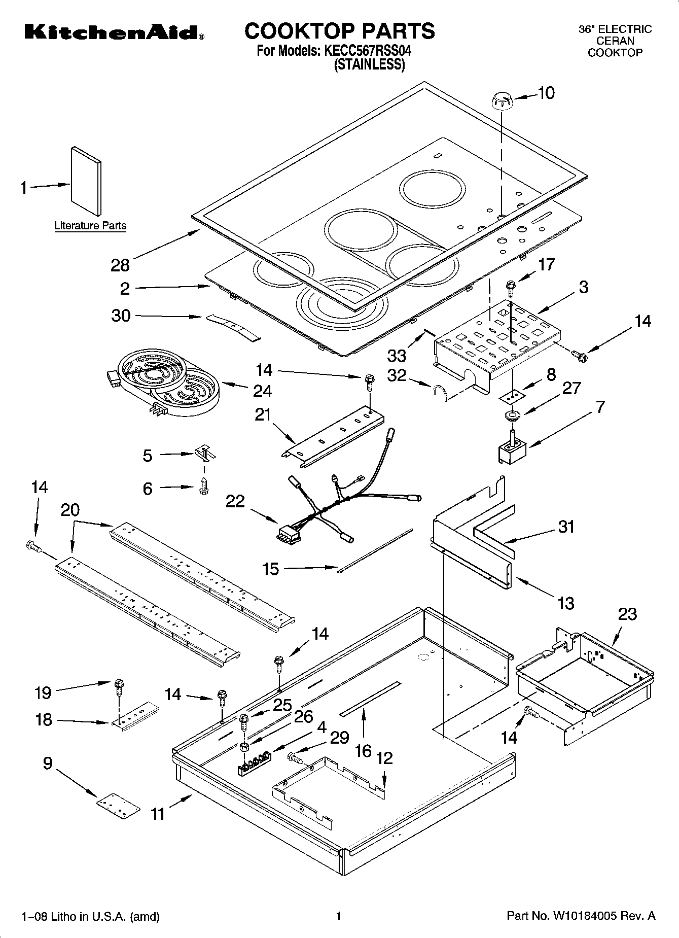 01 - COOKTOP PARTS, OPTIONAL PARTS