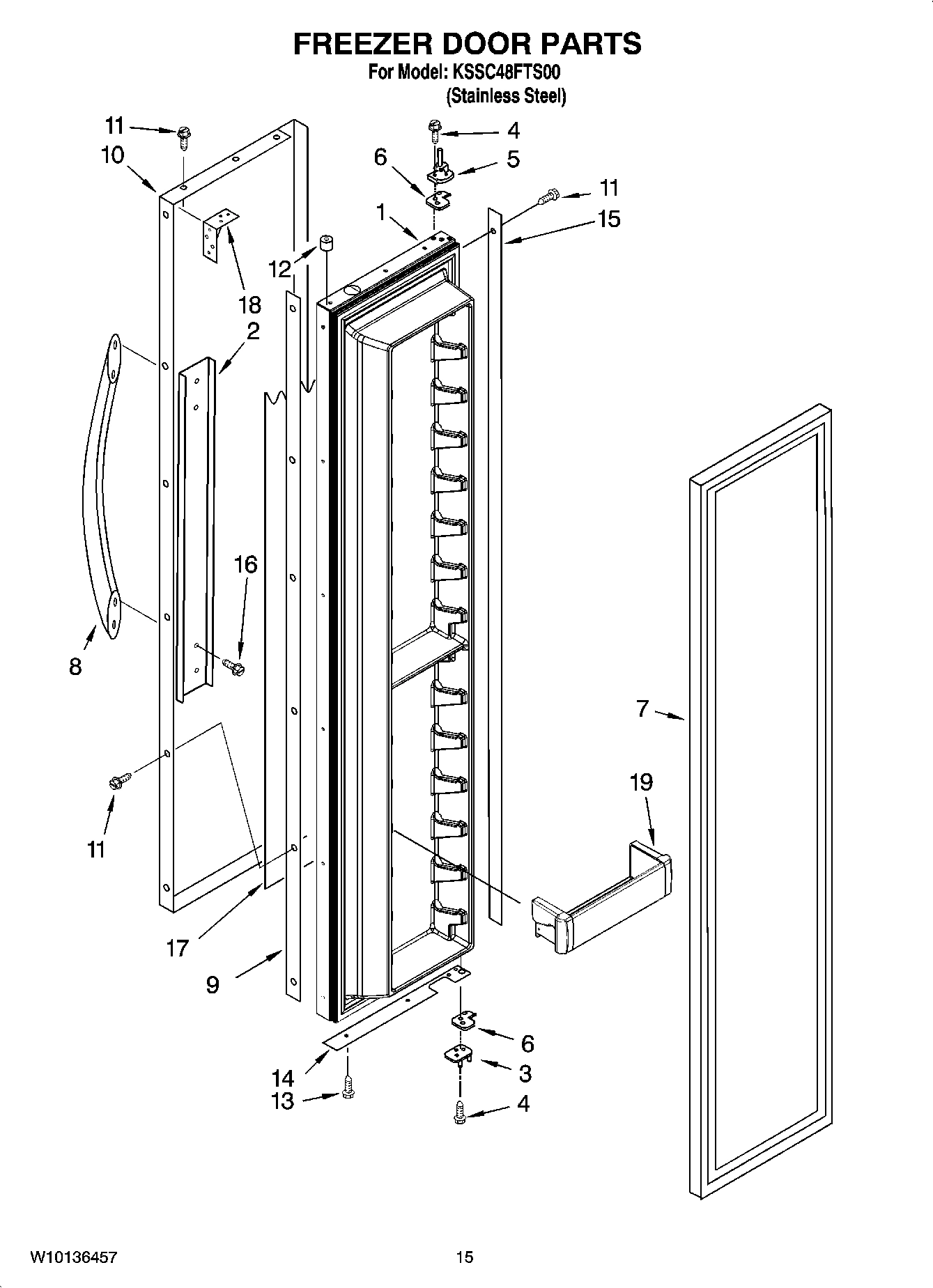 10 - FREEZER DOOR PARTS