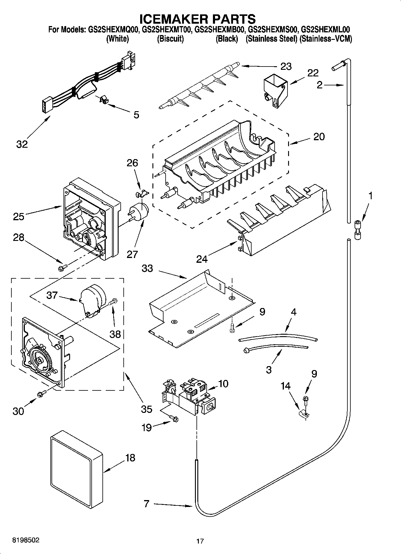10 - ICEMAKER PARTS