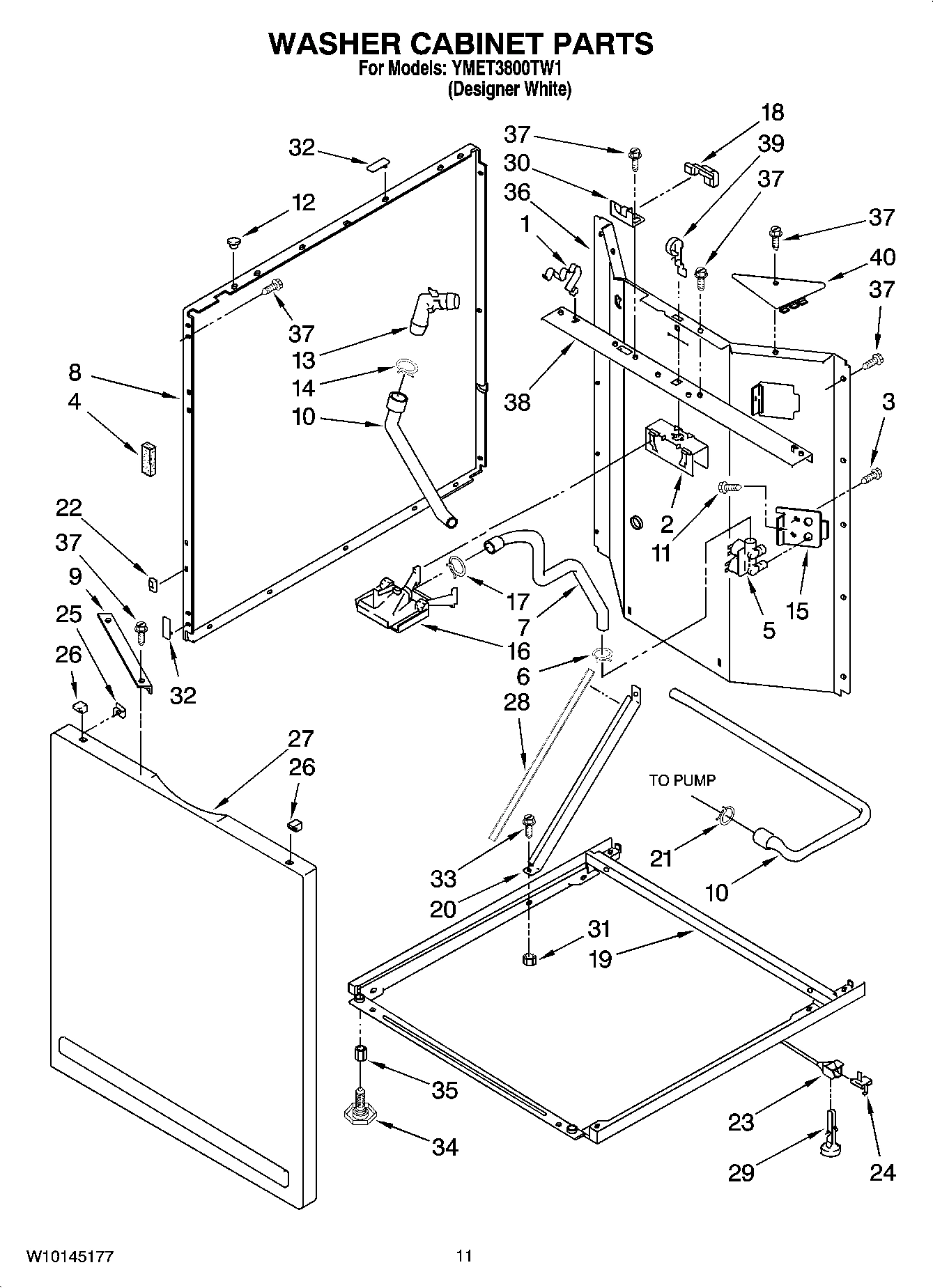 07 - WASHER CABINET PARTS