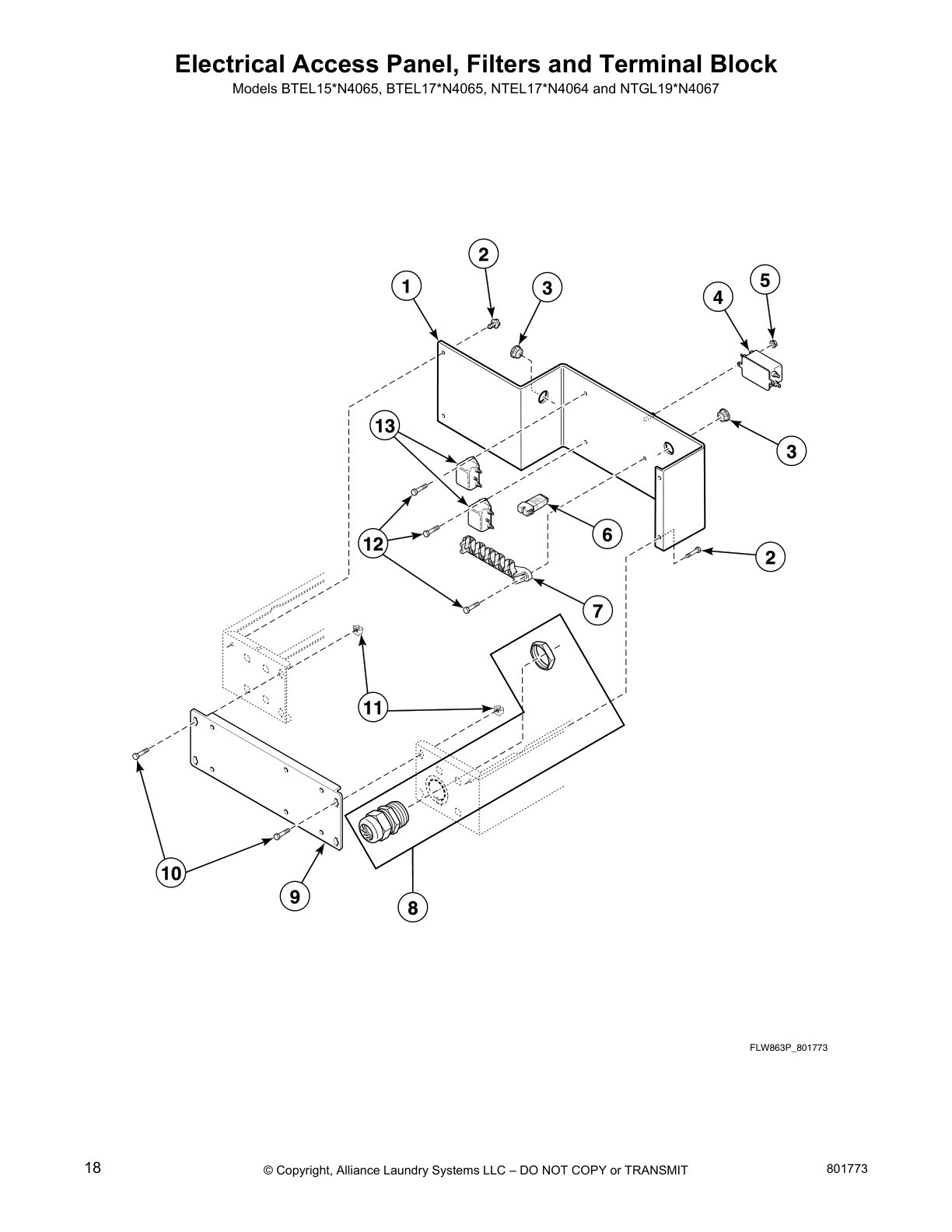 Electrical Access Panel, Filters and Terminal Block