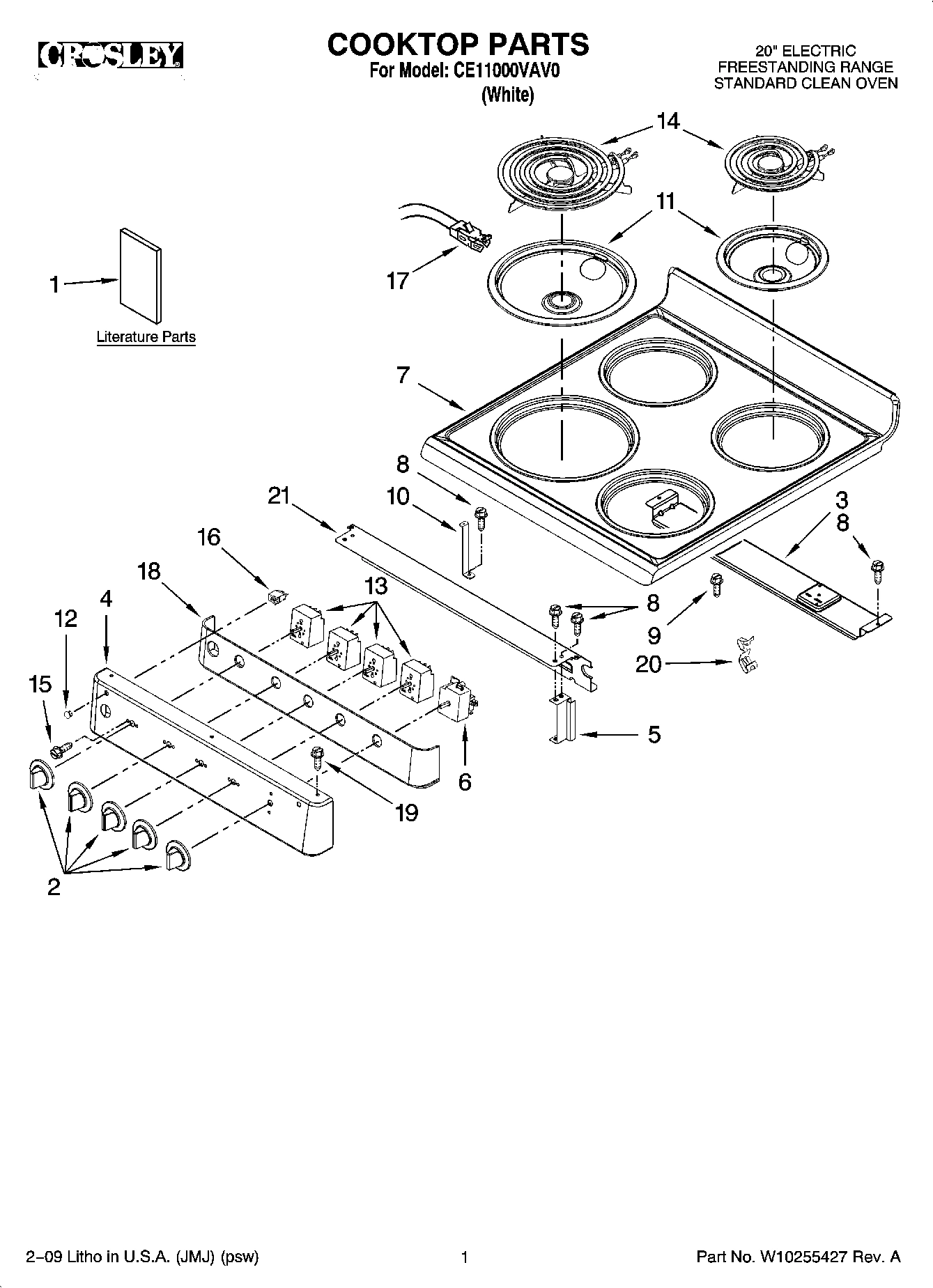 01 - COOKTOP PARTS