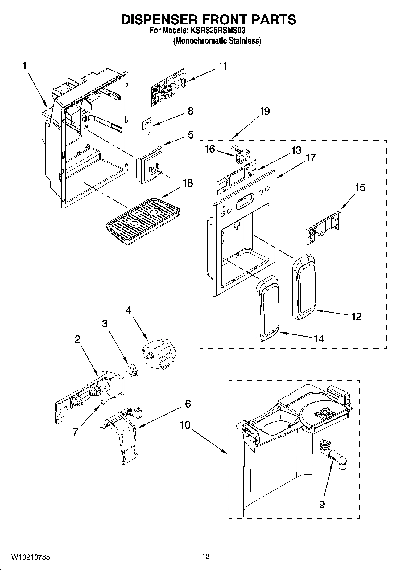 08 - DISPENSER FRONT PARTS