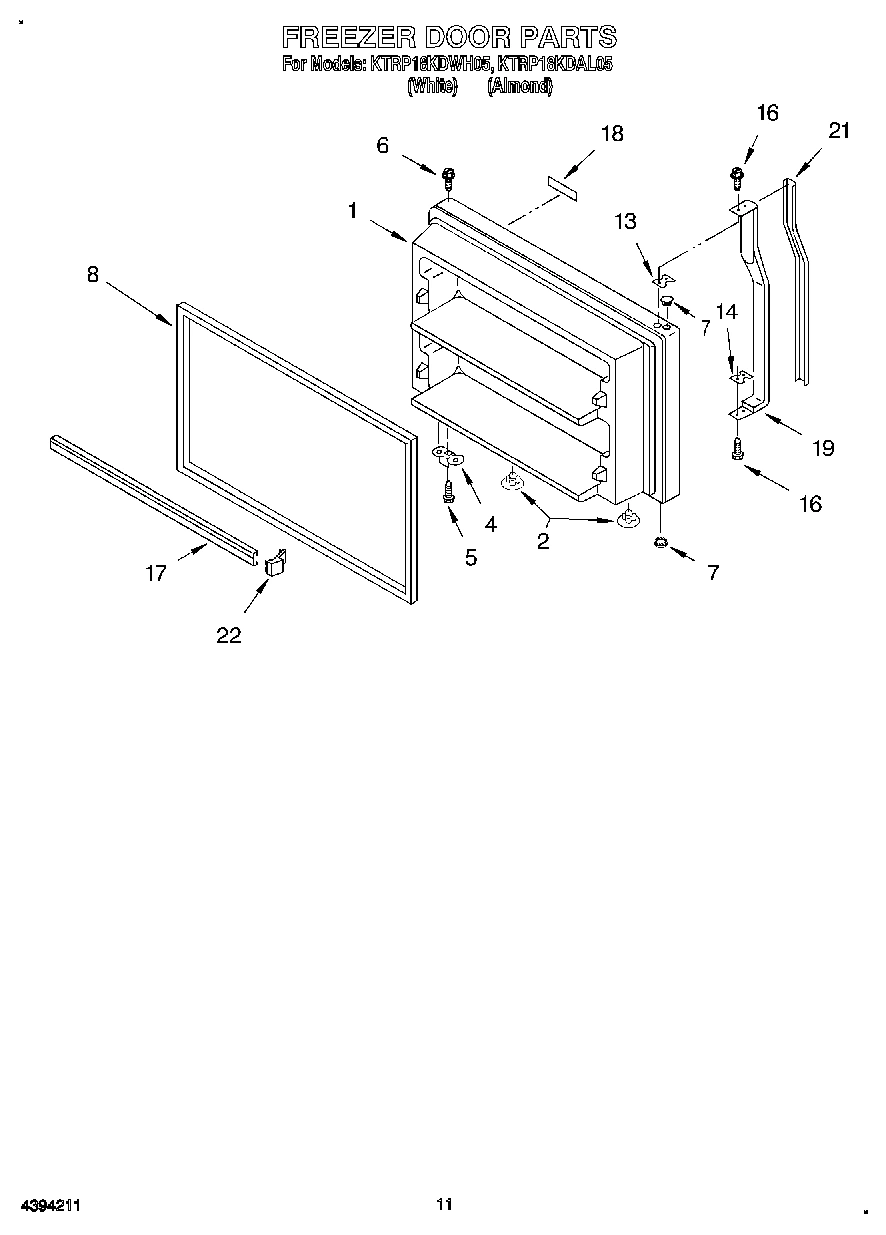 06 - FREEZER DOOR, LIT/OPTIONAL