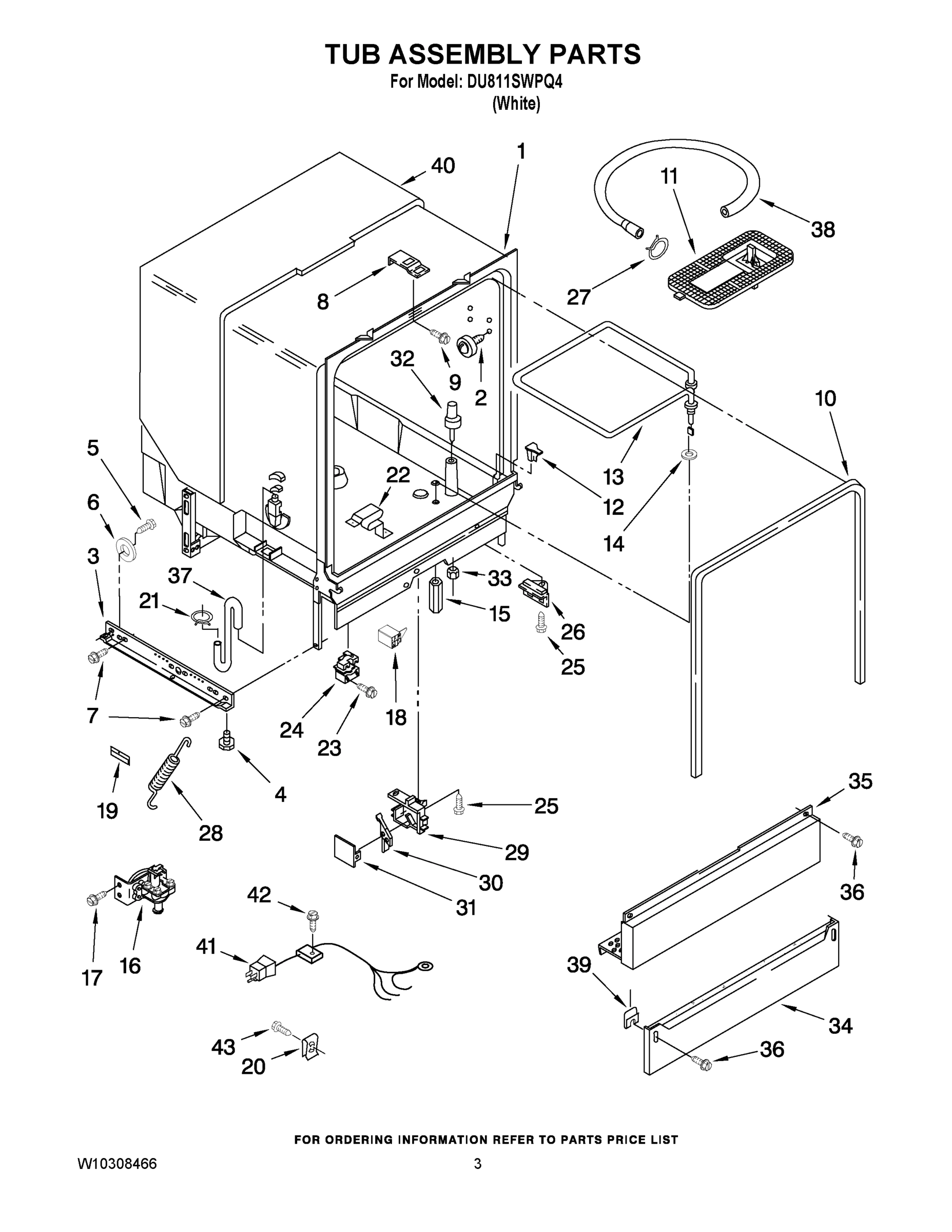 03 - TUB ASSEMBLY PARTS