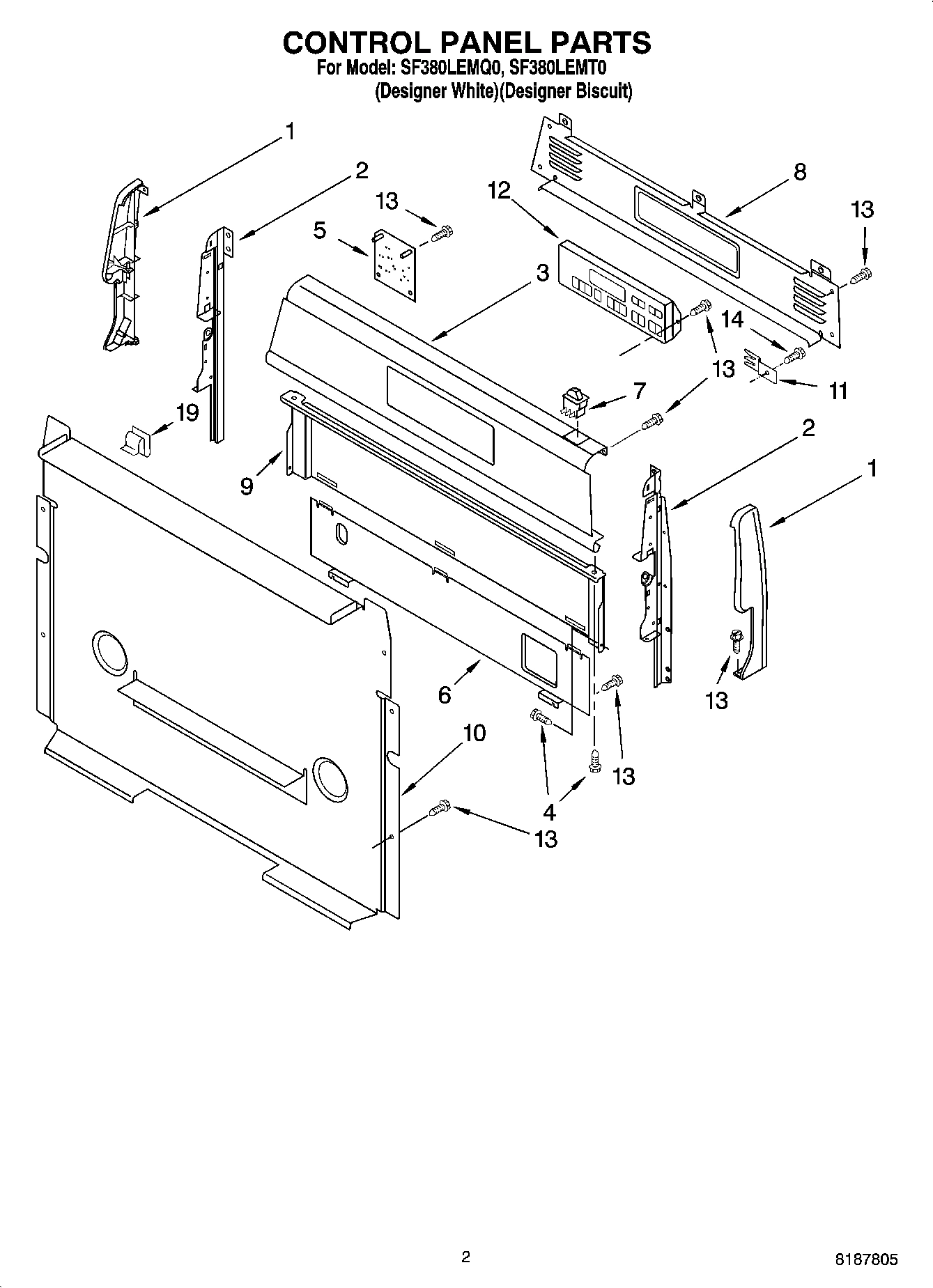 02 - CONTROL PANEL PARTS