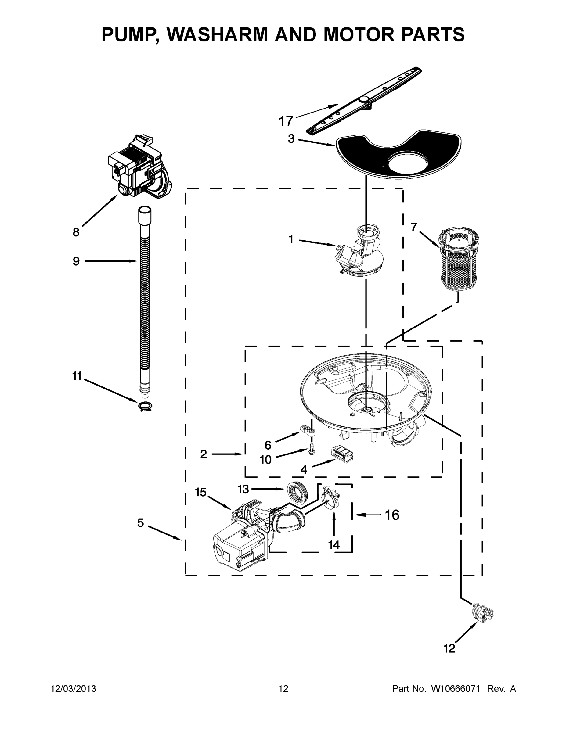 07 - PUMP, WASHARM AND MOTOR PARTS