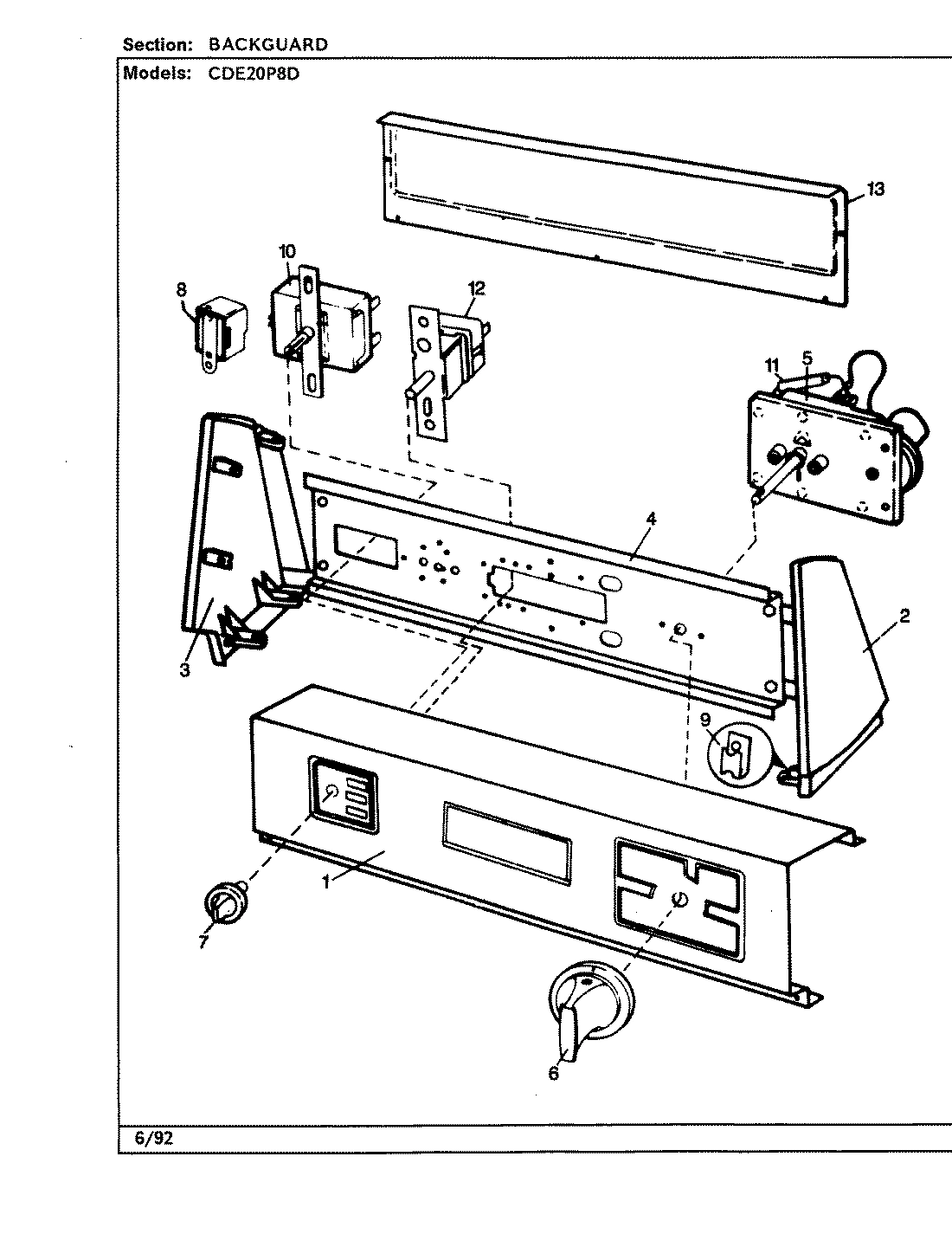 01 - CONTROL PANEL (CDE20P8D)(ORIG. REV. B)