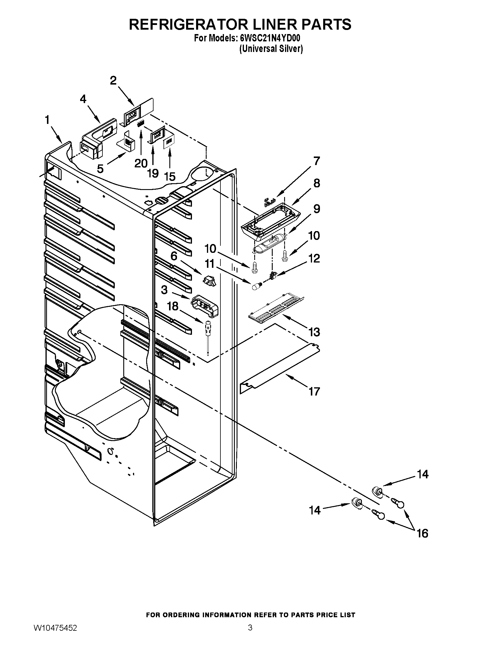 02 - REFRIGERATOR LINER PARTS