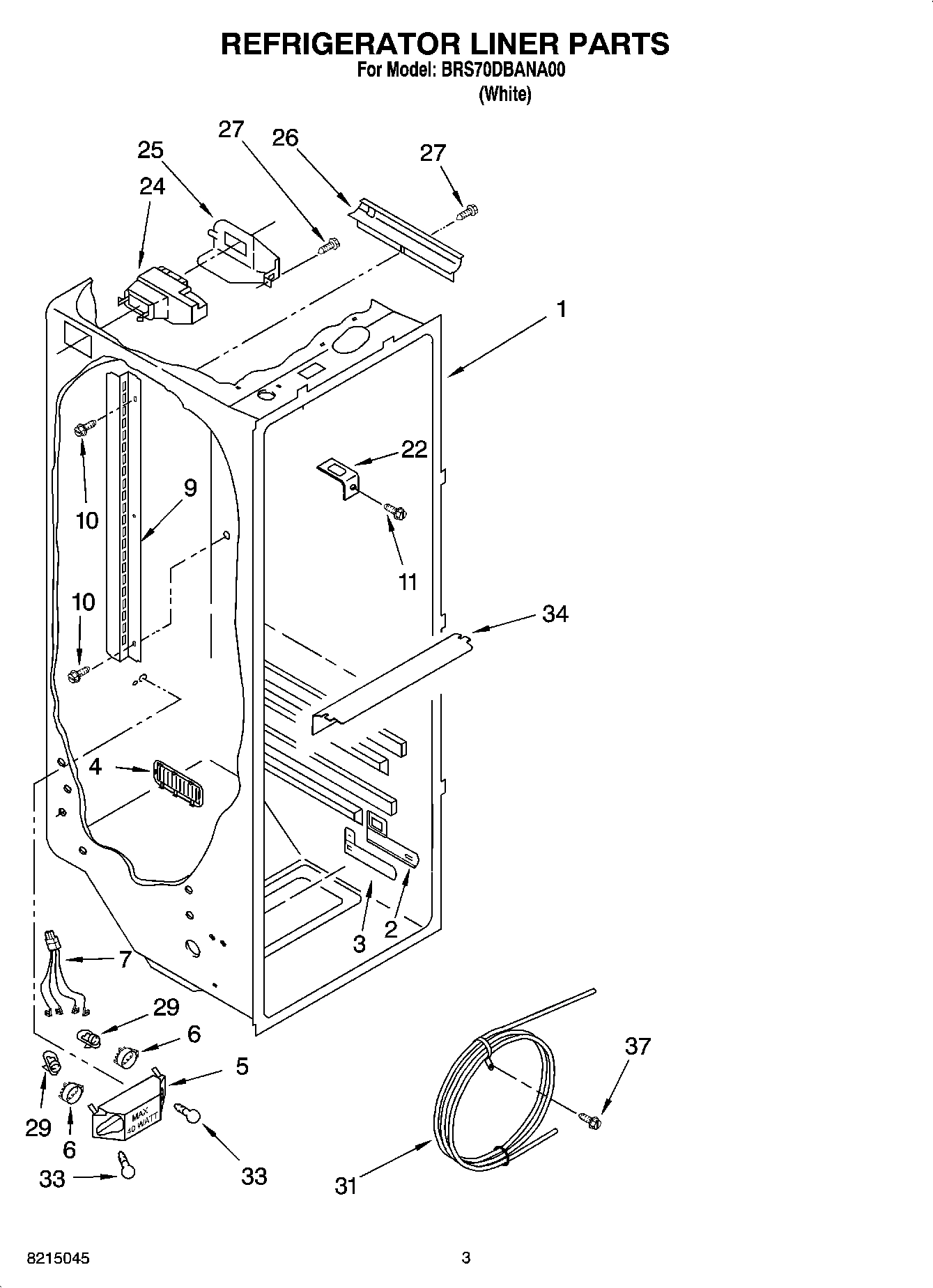 02 - REFRIGERATOR LINER PARTS