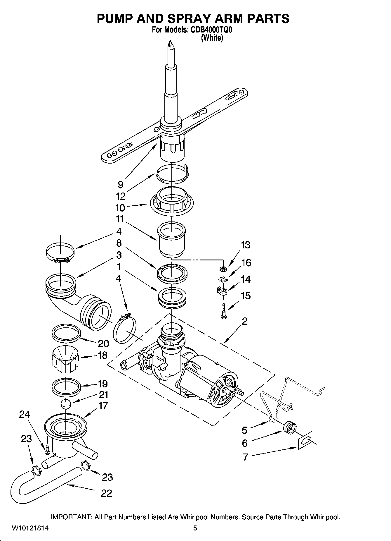 04 - PUMP AND SPRAY ARM PARTS