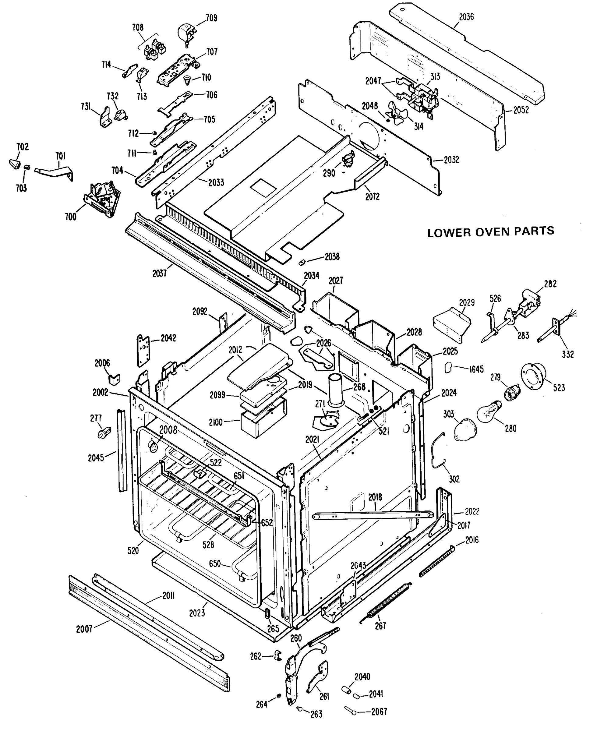 LOWER OVEN PARTS
