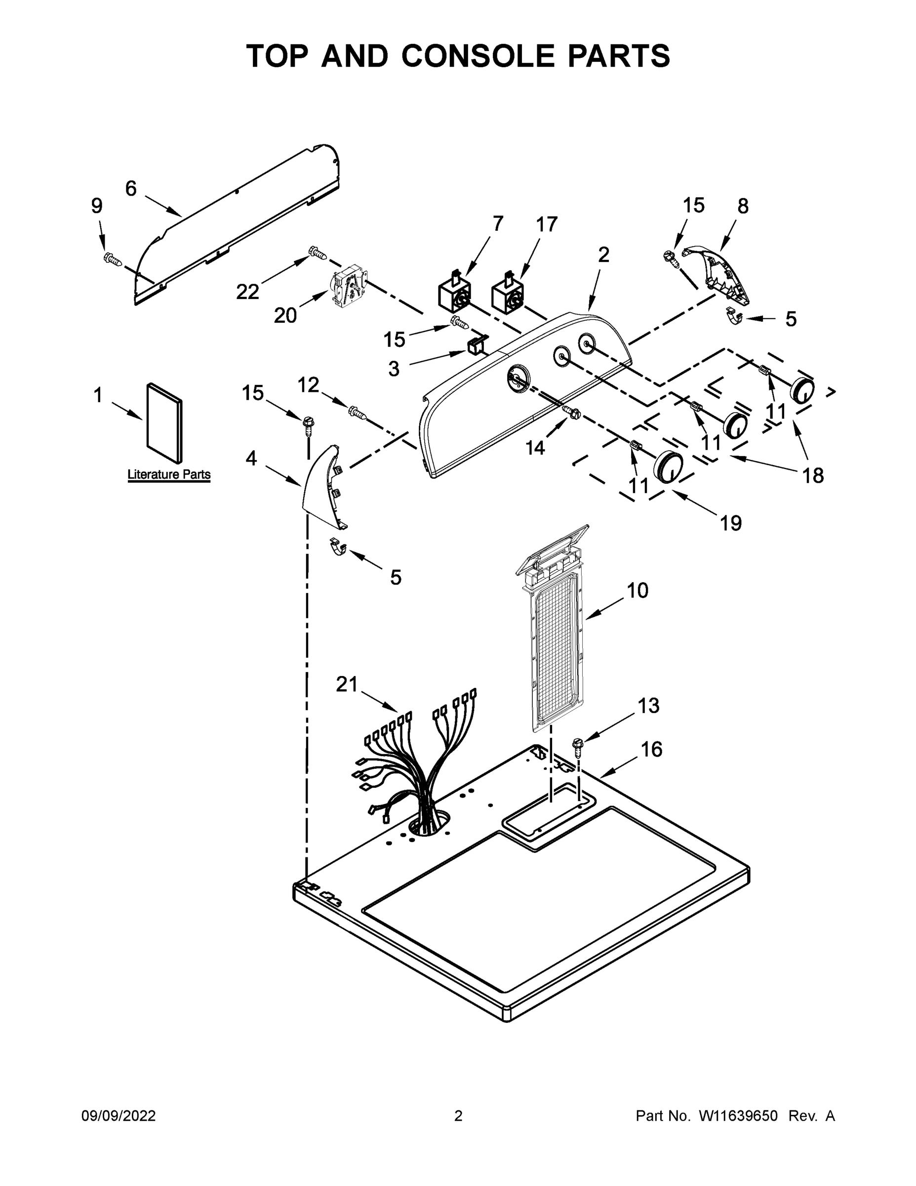 02 - TOP AND CONSOLE PARTS