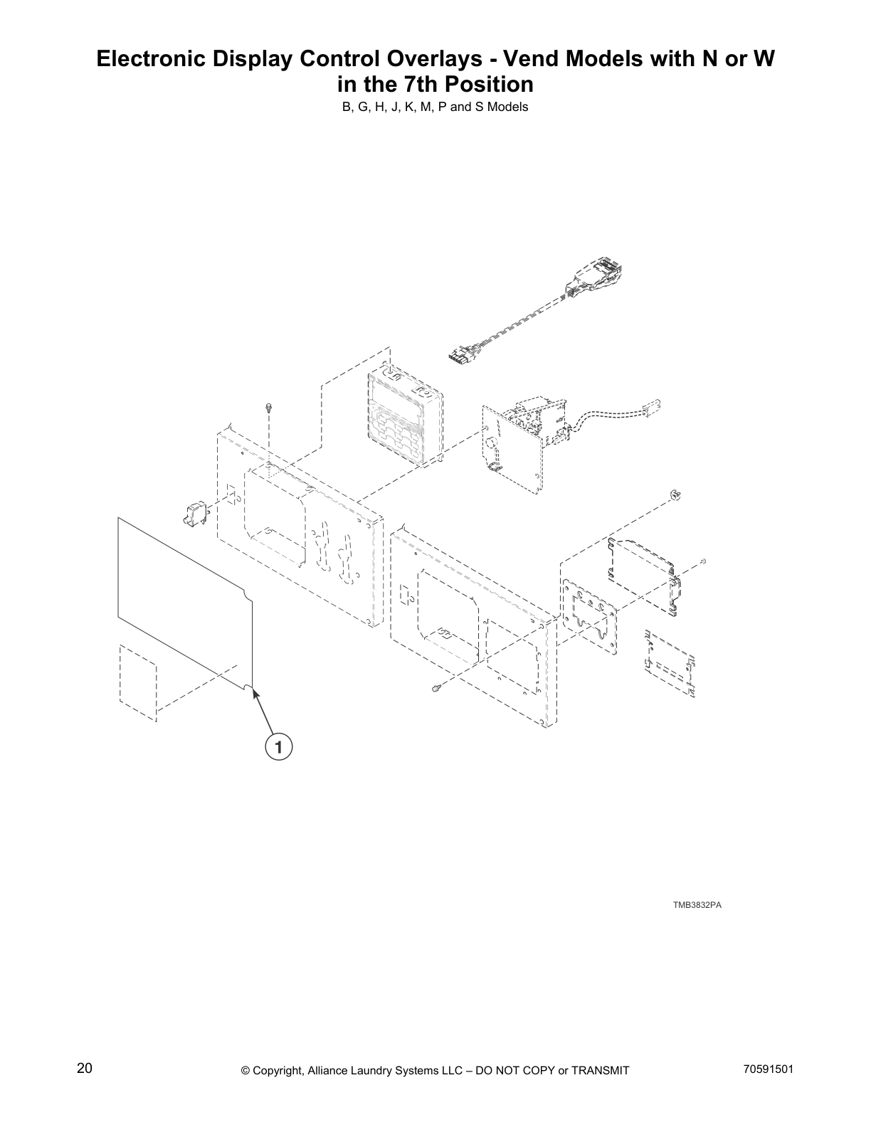 Electronic Display Control Overlays - Vend Models with N or W 
in the 7th Position