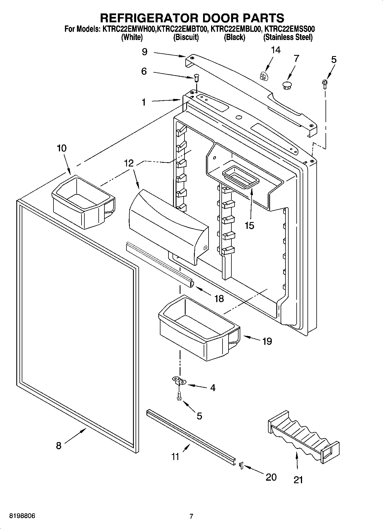04 - REFRIGERATOR DOOR PARTS
