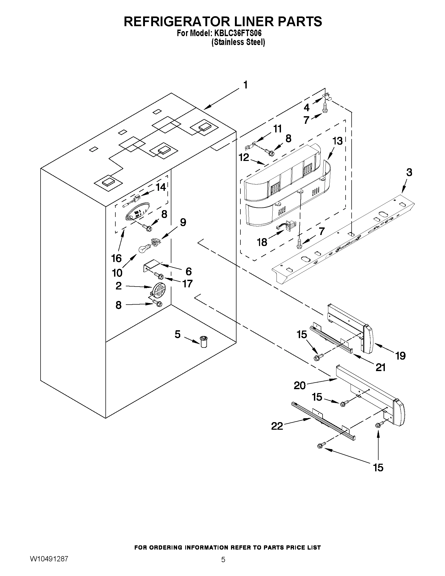 04 - REFRIGERATOR LINER PARTS